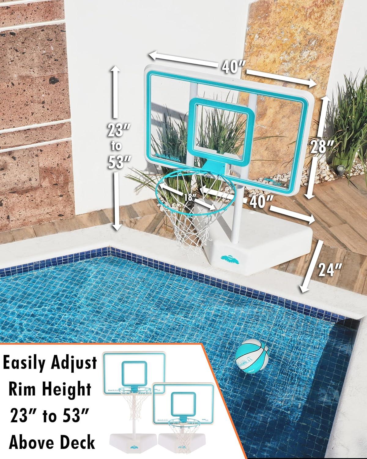 Dunn-Rite Splash & Shoot  Clear Polycarbonate backboard with  Adjustable Height