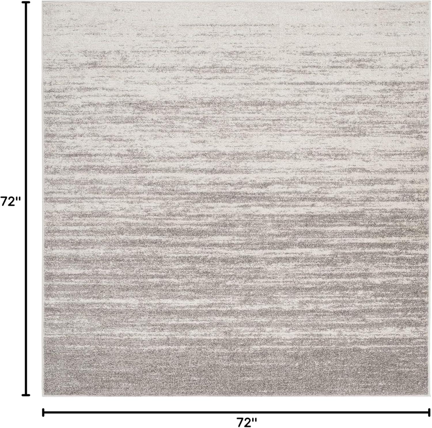 Adirondack ADR113 Machine Made Indoor Area Rug - Light Grey/Grey - 6'x6' - Safavieh