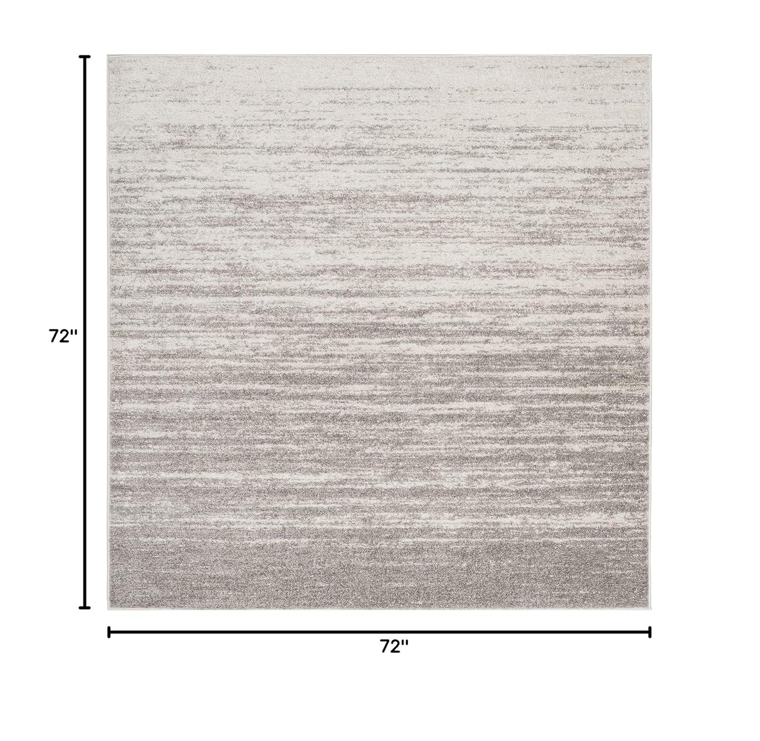 Adirondack ADR113 Machine Made Indoor Area Rug - Light Grey/Grey - 6'x6' - Safavieh