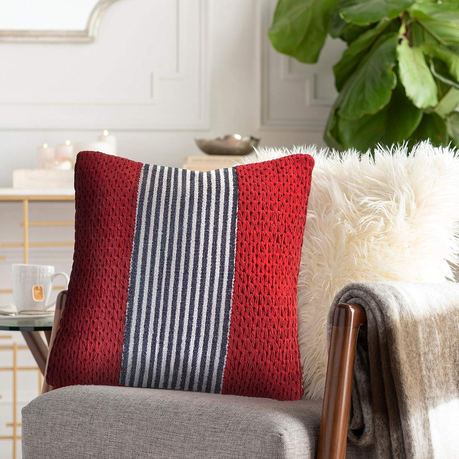 Evette Rios Throw Pillow Geometric Cotton Throw Pillow