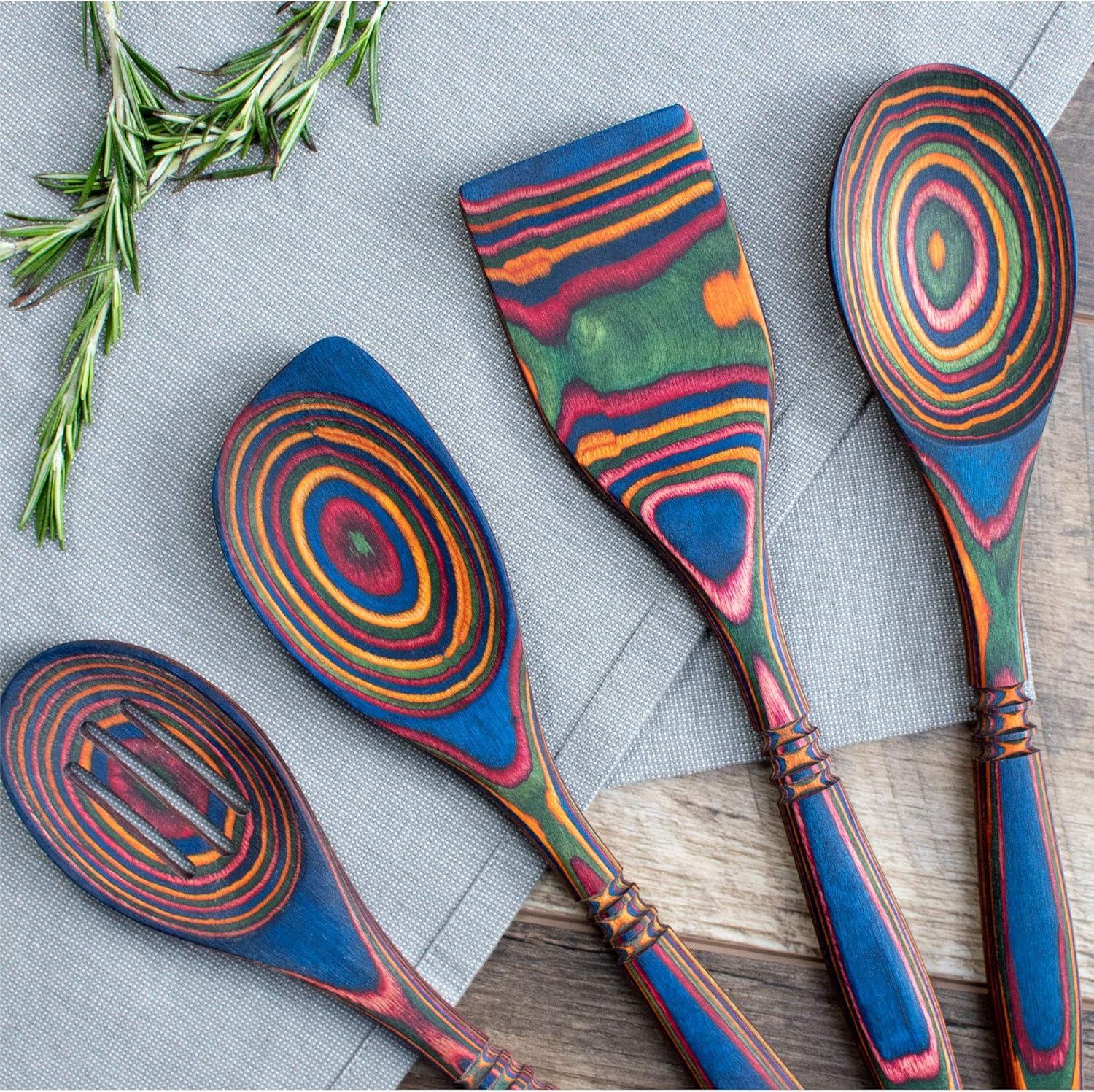 Colorful Pakkawood 6-Piece Kitchen Utensil Set