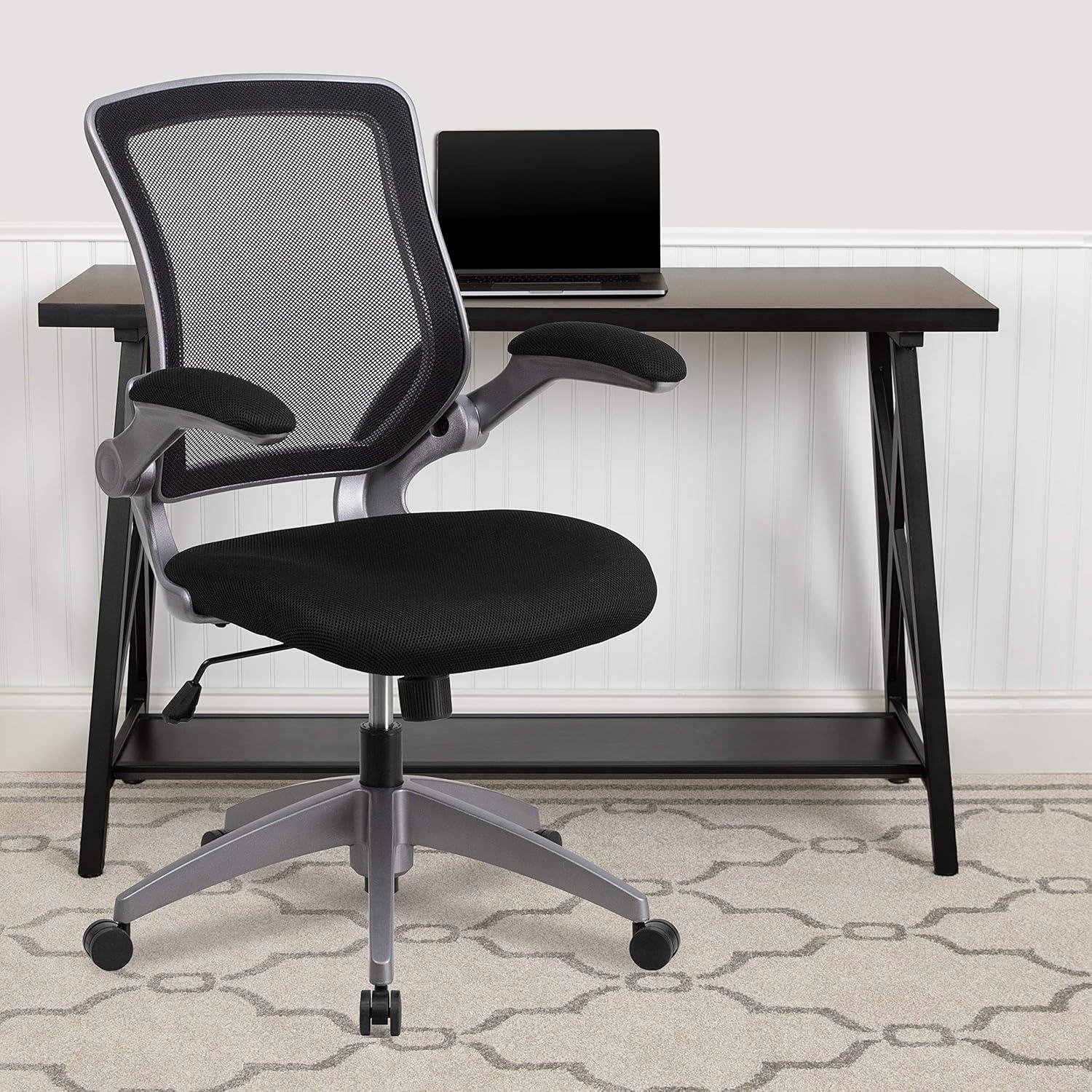 Black Mesh Ergonomic Task Chair with Adjustable Arms