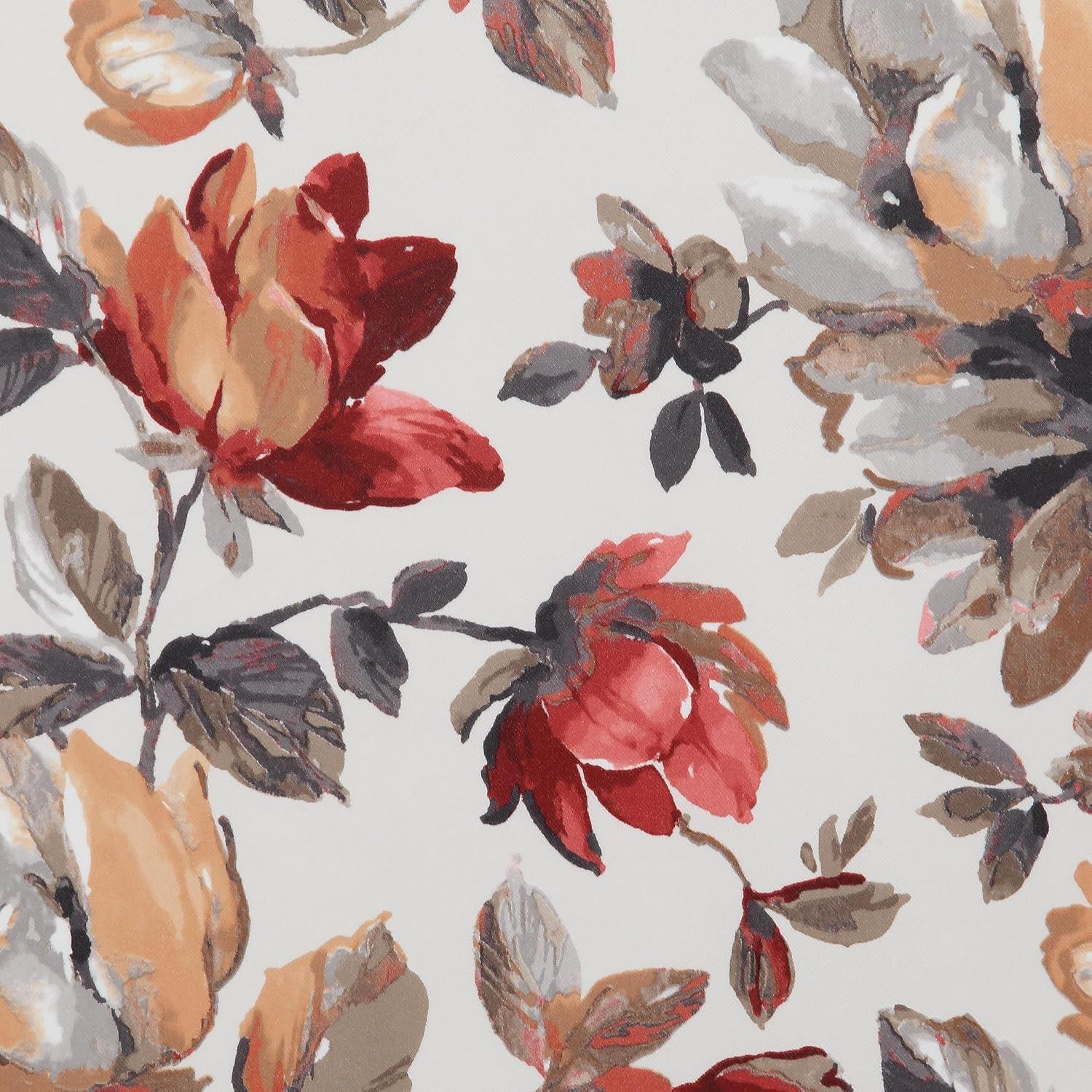Sun Zero Irma Vintage Floral Blackout Grommet Curtain Panel, 40"x63", Stone