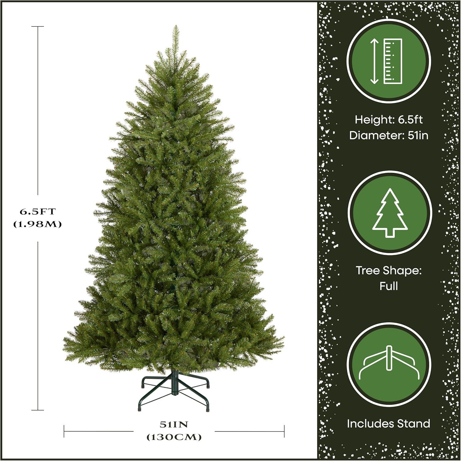 National Tree Company 6.5' Dunhill Fir Hinged Artificial Christmas Tree