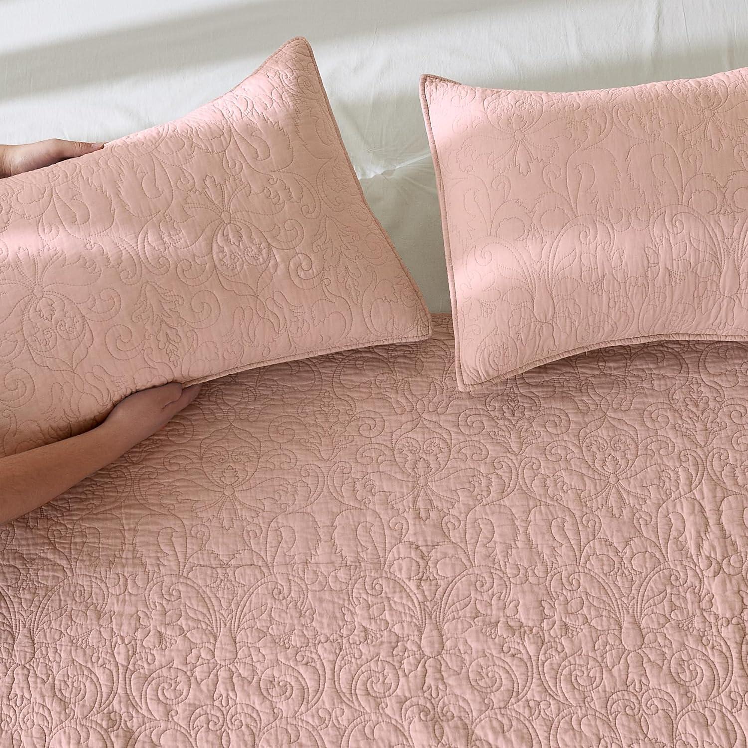 Rose Full Cotton Quilt Set with Shams