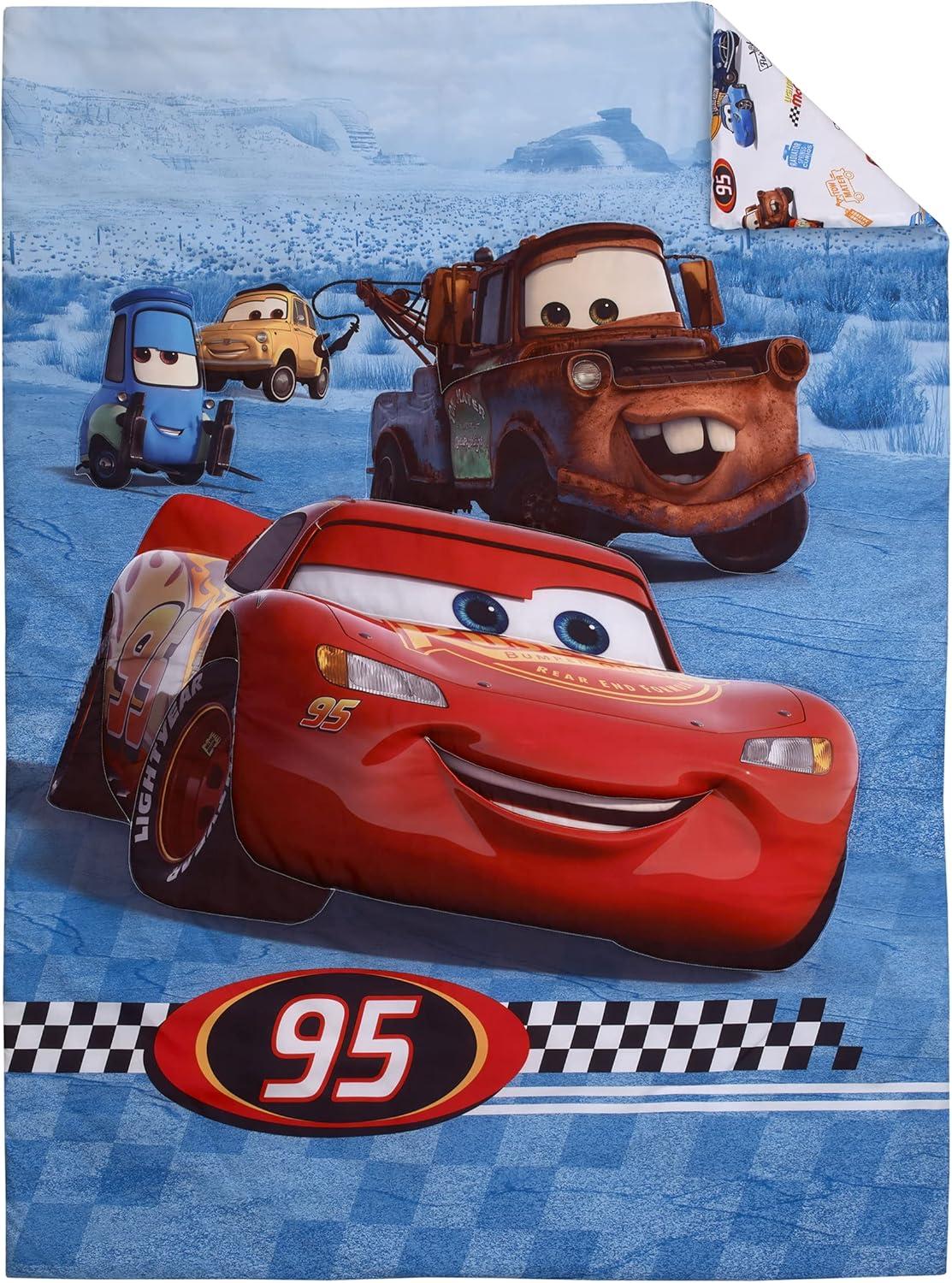 Disney Cars Radiator Springs Reversible Characters Toddler Bedding Set