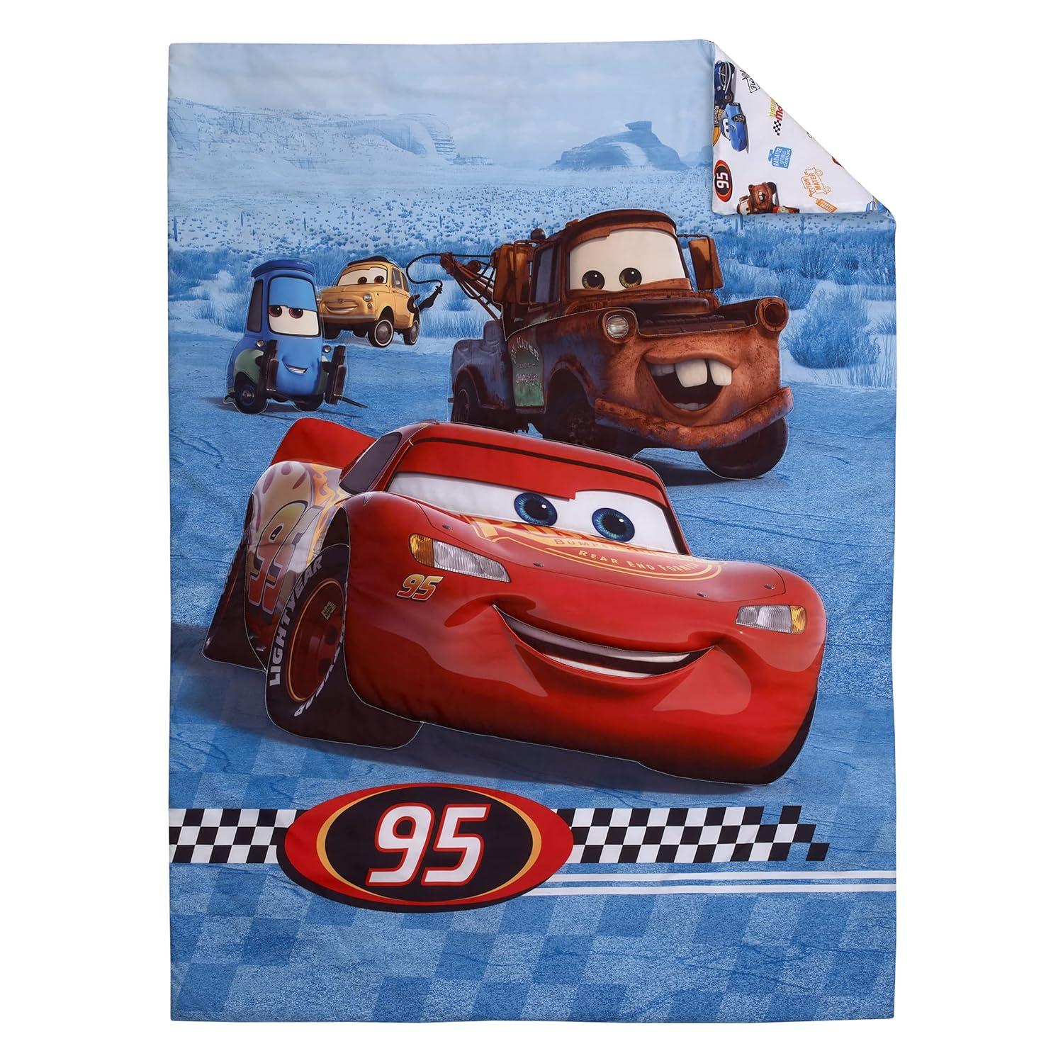 Disney Cars Radiator Springs Reversible Characters Toddler Bedding Set