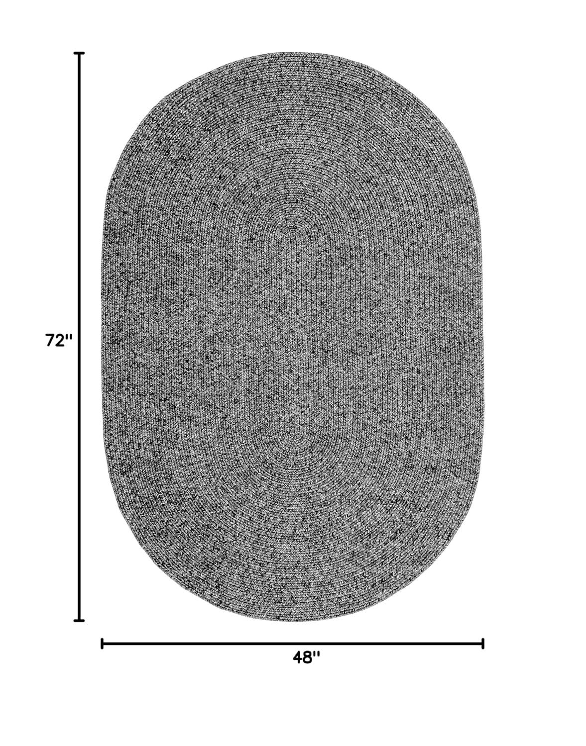 nuLOOM Wynn Braided Indoor/Outdoor Area Rug, Oval 4' x 6', Charcoal