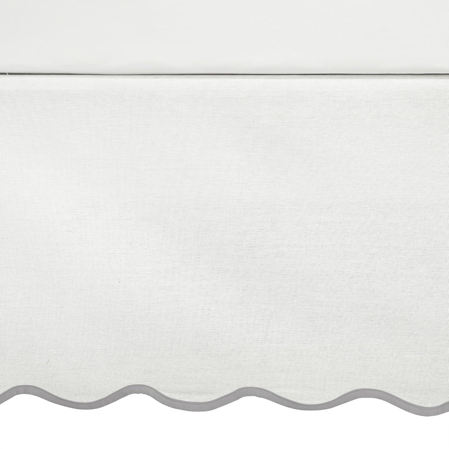 Coastal Chic Scallop Wrap Around Bed Skirt