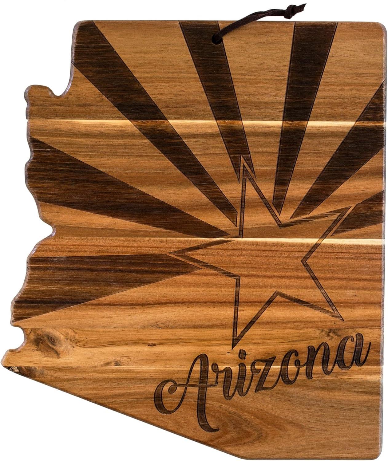 Rock & Branch Origins Arizona Cutting Board Brown:  Acacia, Lightweight, Hand Wash, 11.75" x 13.5"