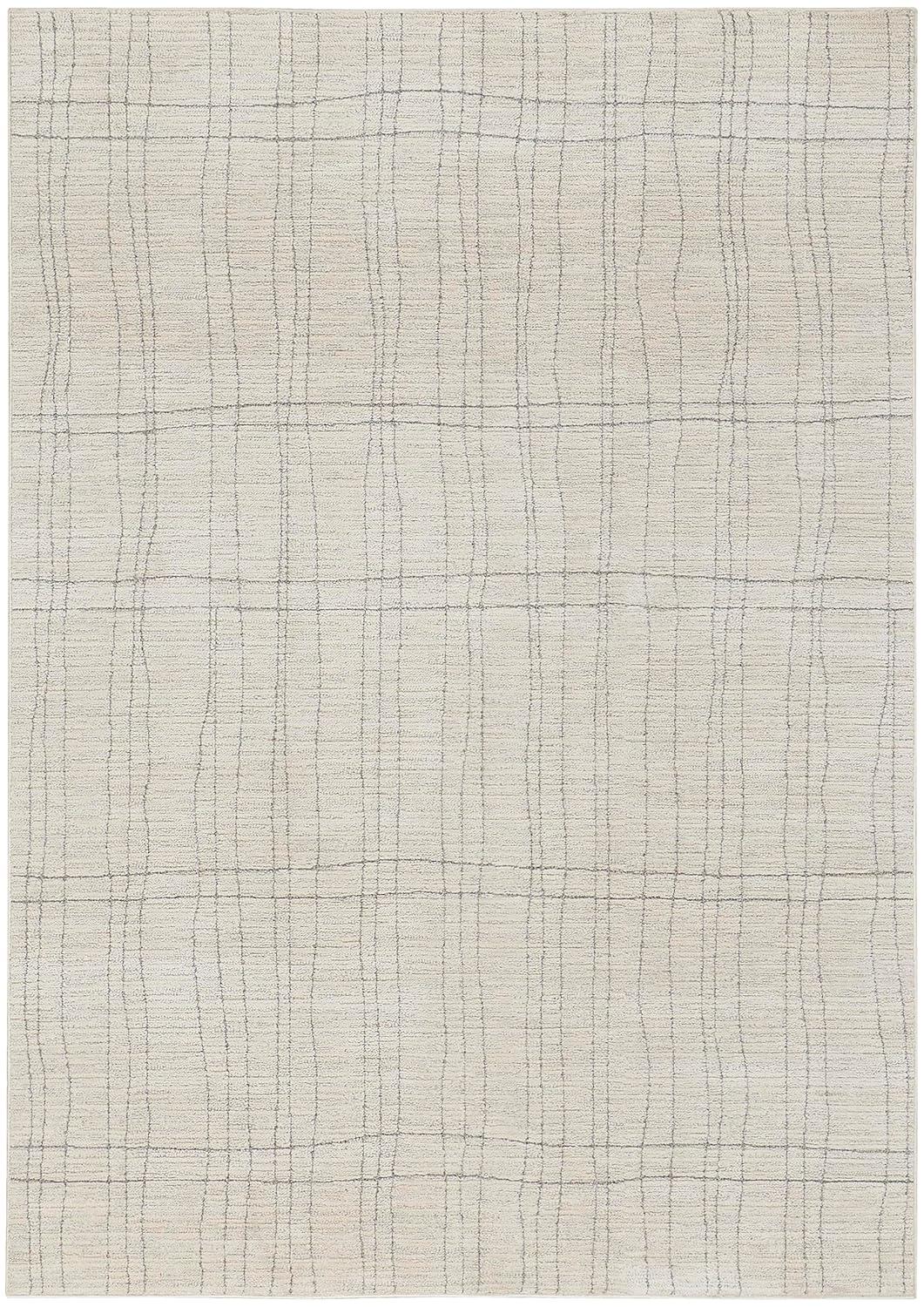 Nourison Santa Cruz Scandinavian Textured Indoor Rug Ivory Grey 3'11" x 5'11"