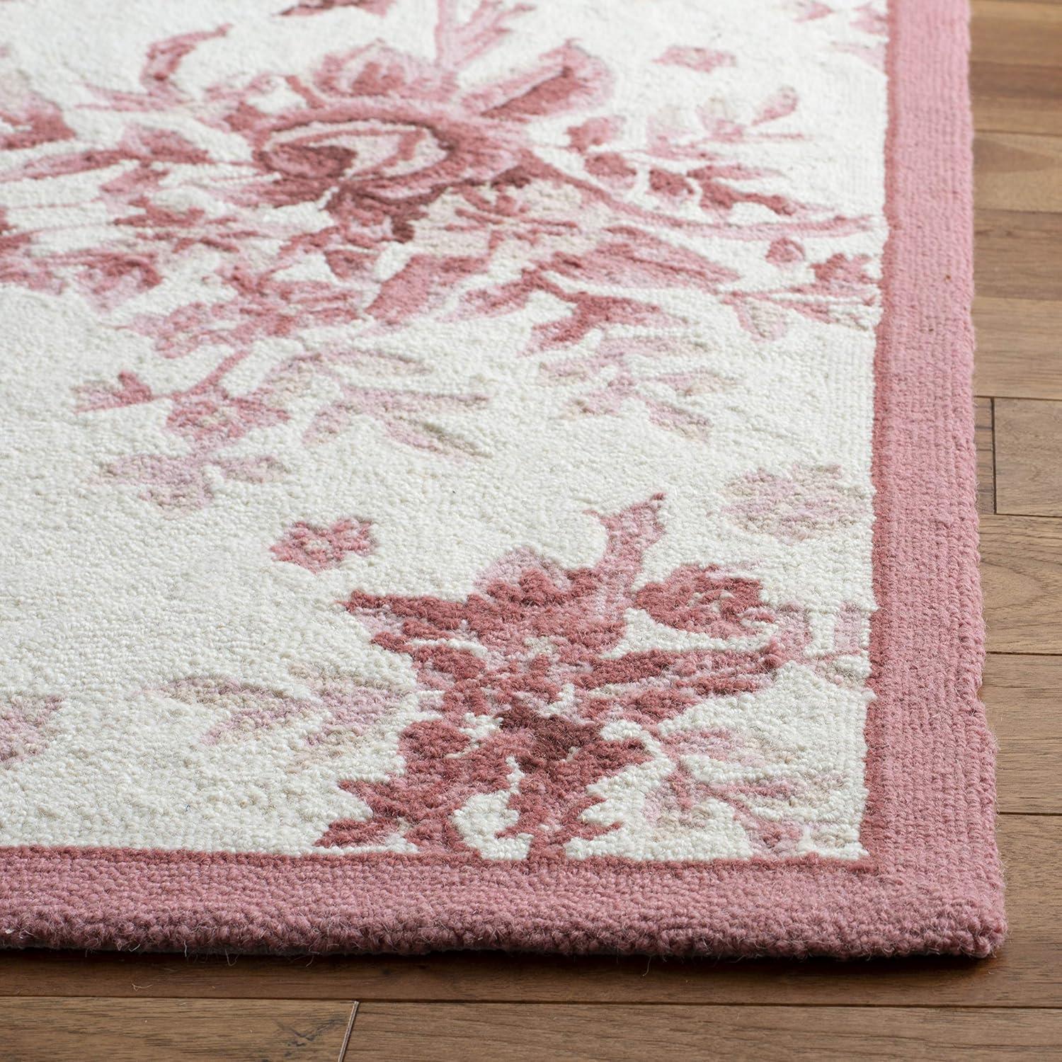 Ivory & Rose Tufted Wool 30" Handmade Runner Rug