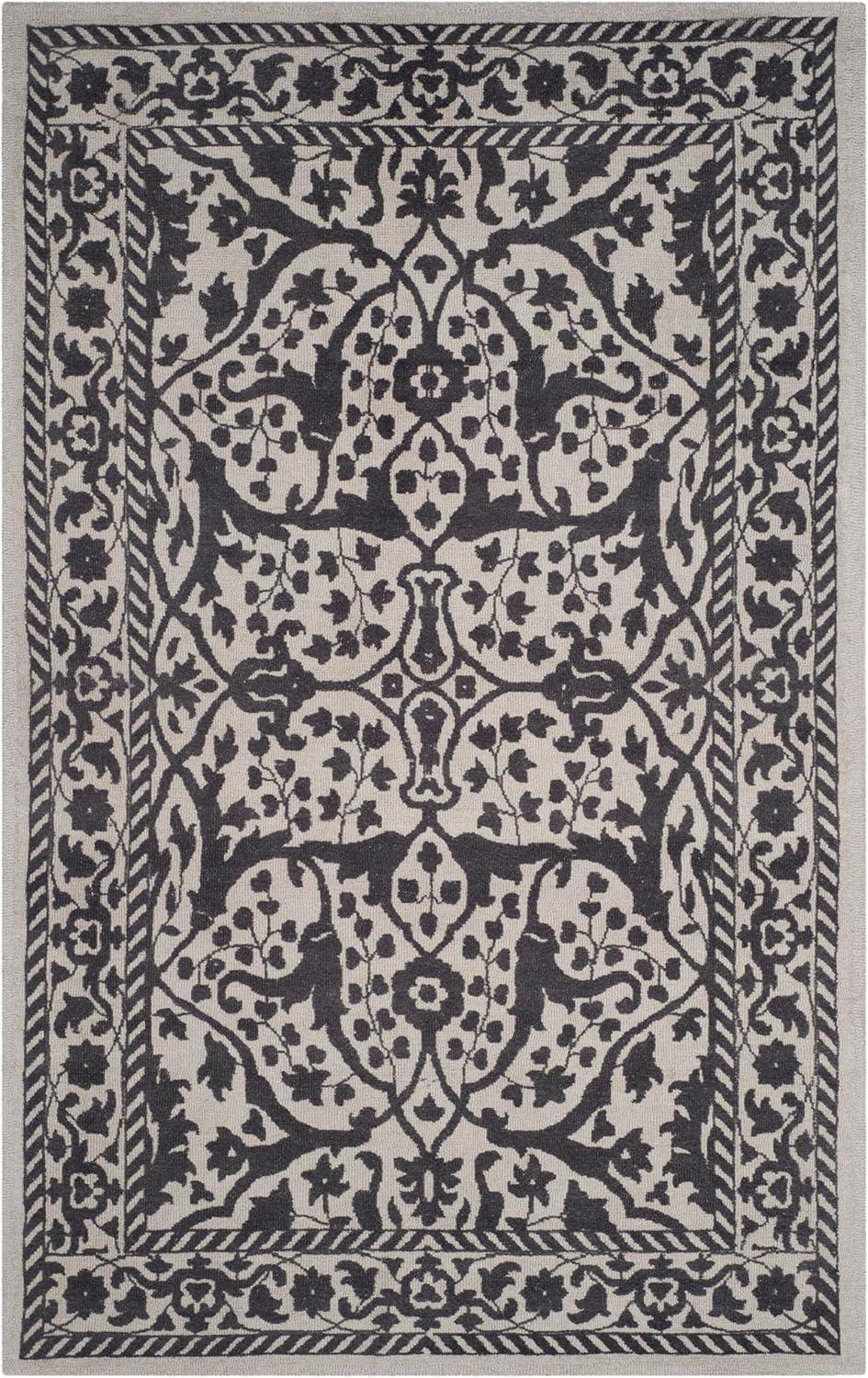 Restoration Vintage RVT102 Hand Tufted Indoor Area Rug - Silver/Grey - 4'x6' - Safavieh.