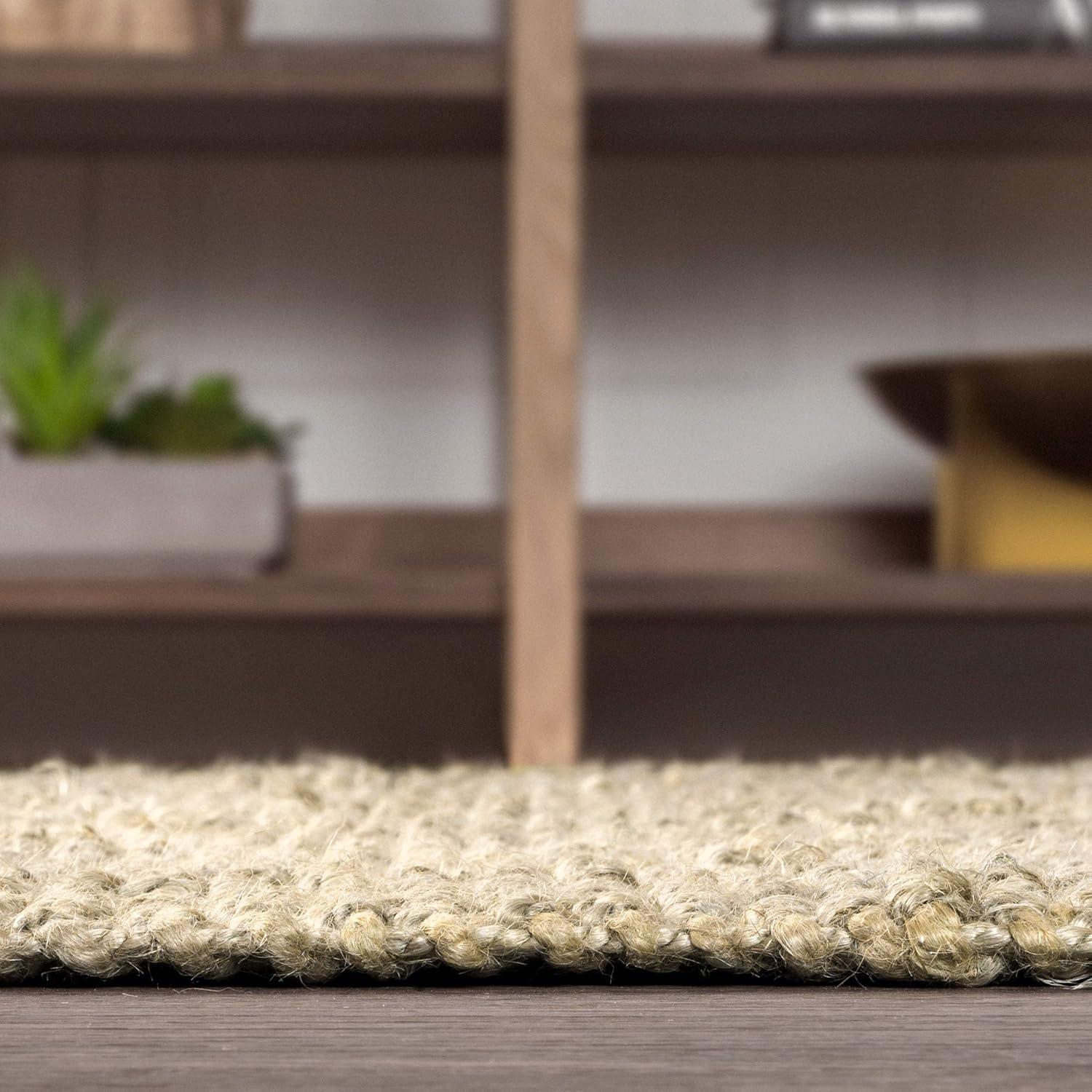 Hiro Hand Woven Chunky Jute Area Rug  - JONATHAN Y