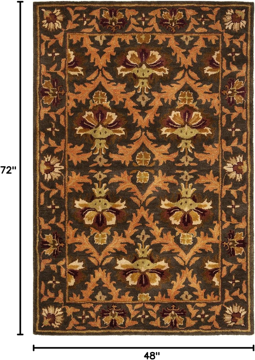 SAFAVIEH Antiquity Diarmait Oriental Wool Area Rug, Sage/Gold, 4' x 6'