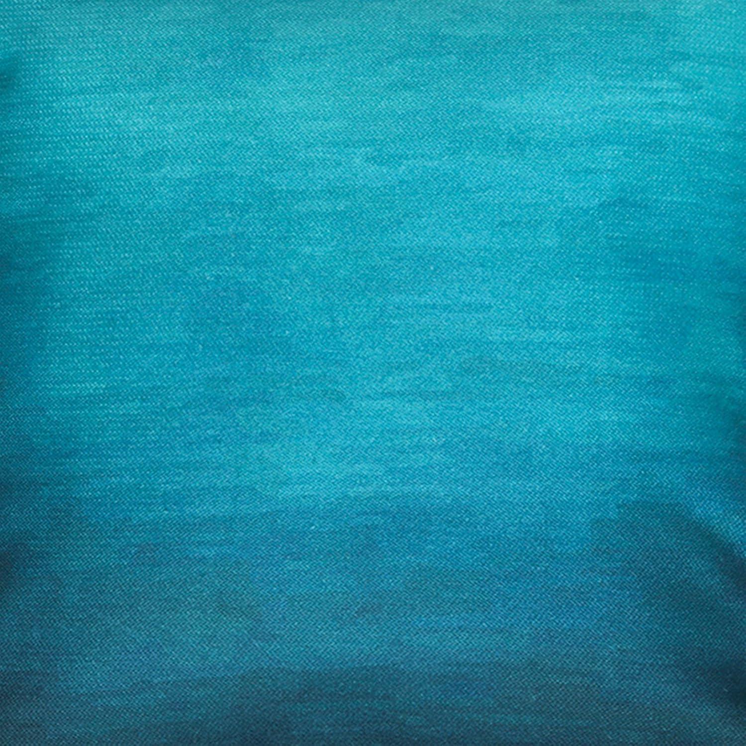 Fab Habitat Indoor/Outdoor Lumbar Pillow Made from Recycled Polyester Yarn - Double Sided, Stain Resistant, Machine Washable - Ombre - Patio, Deck, Porch, Living Room - Big Sur Teal (14" x 24")