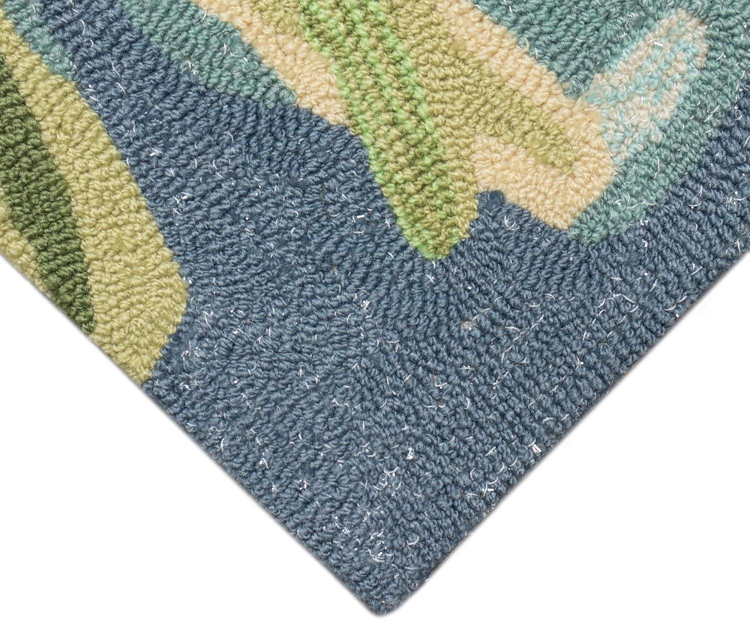 Liora Manne Ravella Tropical Fish Indoor/Outdoor Rug Ocean 8'3" x 11'6"