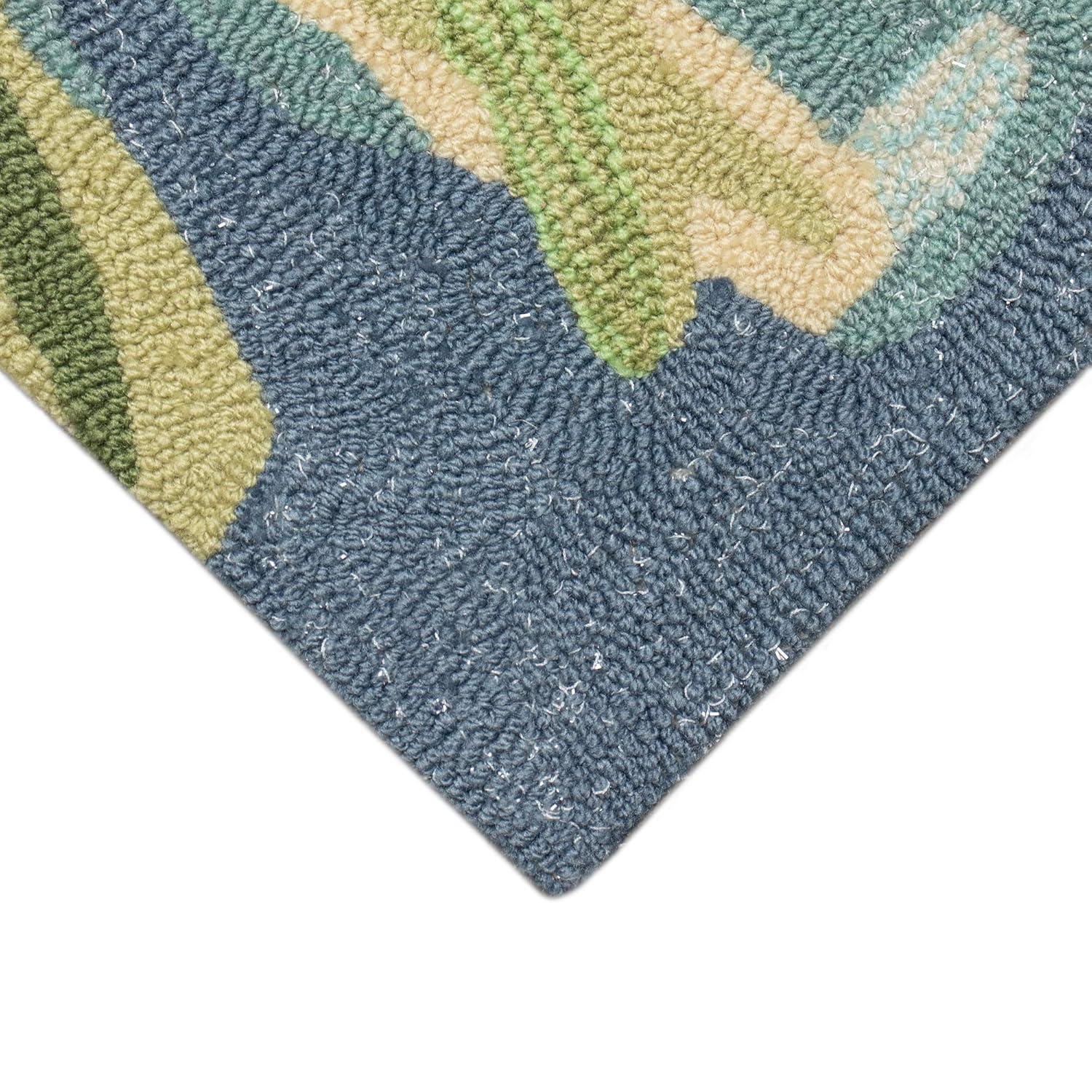 Liora Manne Ravella Tropical Fish Indoor/Outdoor Rug Ocean 8'3" x 11'6"