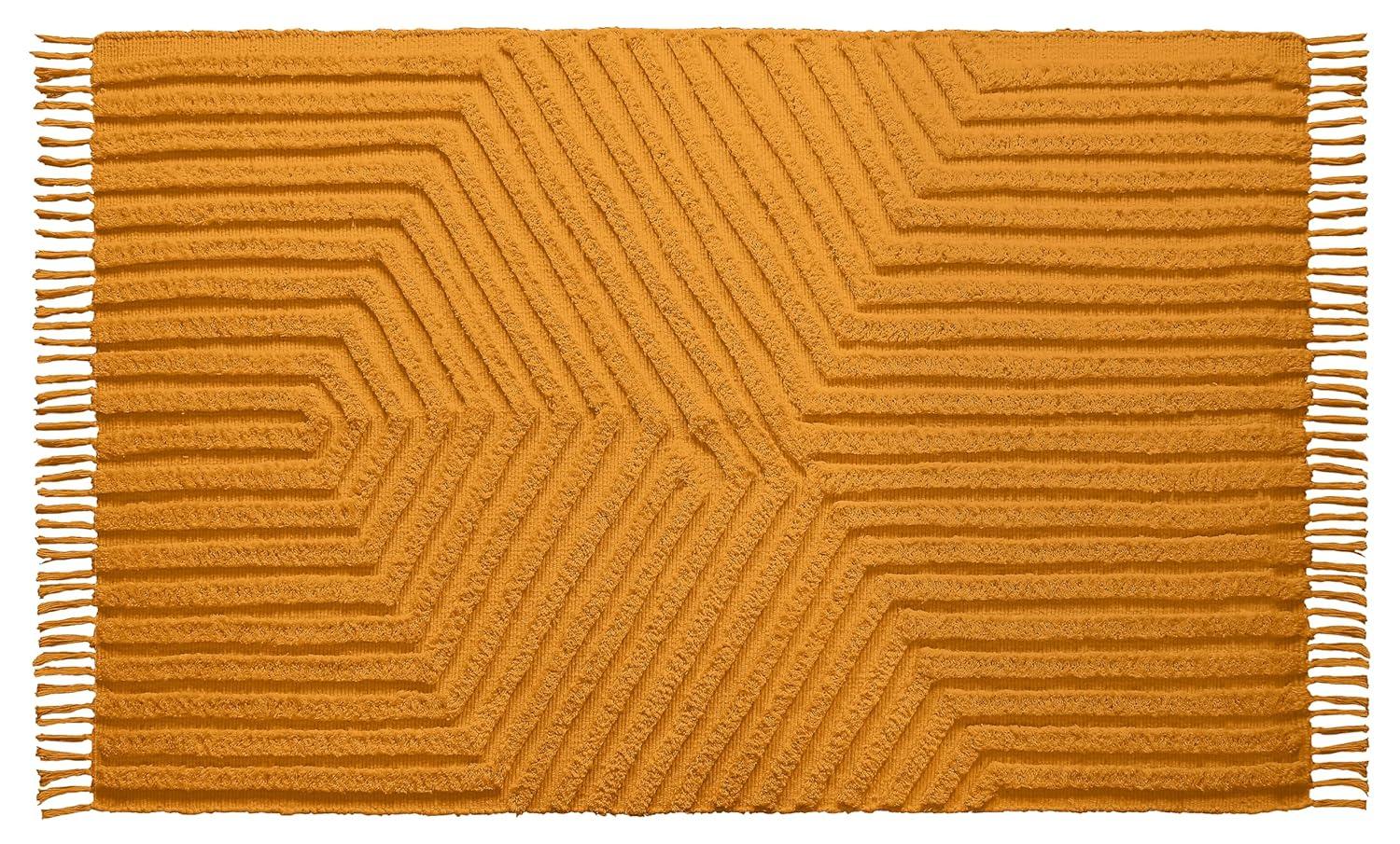 Boho Rugs for Living Room 4x6, Farmhouse Cotton Area Rug for Bedroom, Washable Tufted Indoor Floor Carpet for Kitchen Dorm Office Dining Room Office H