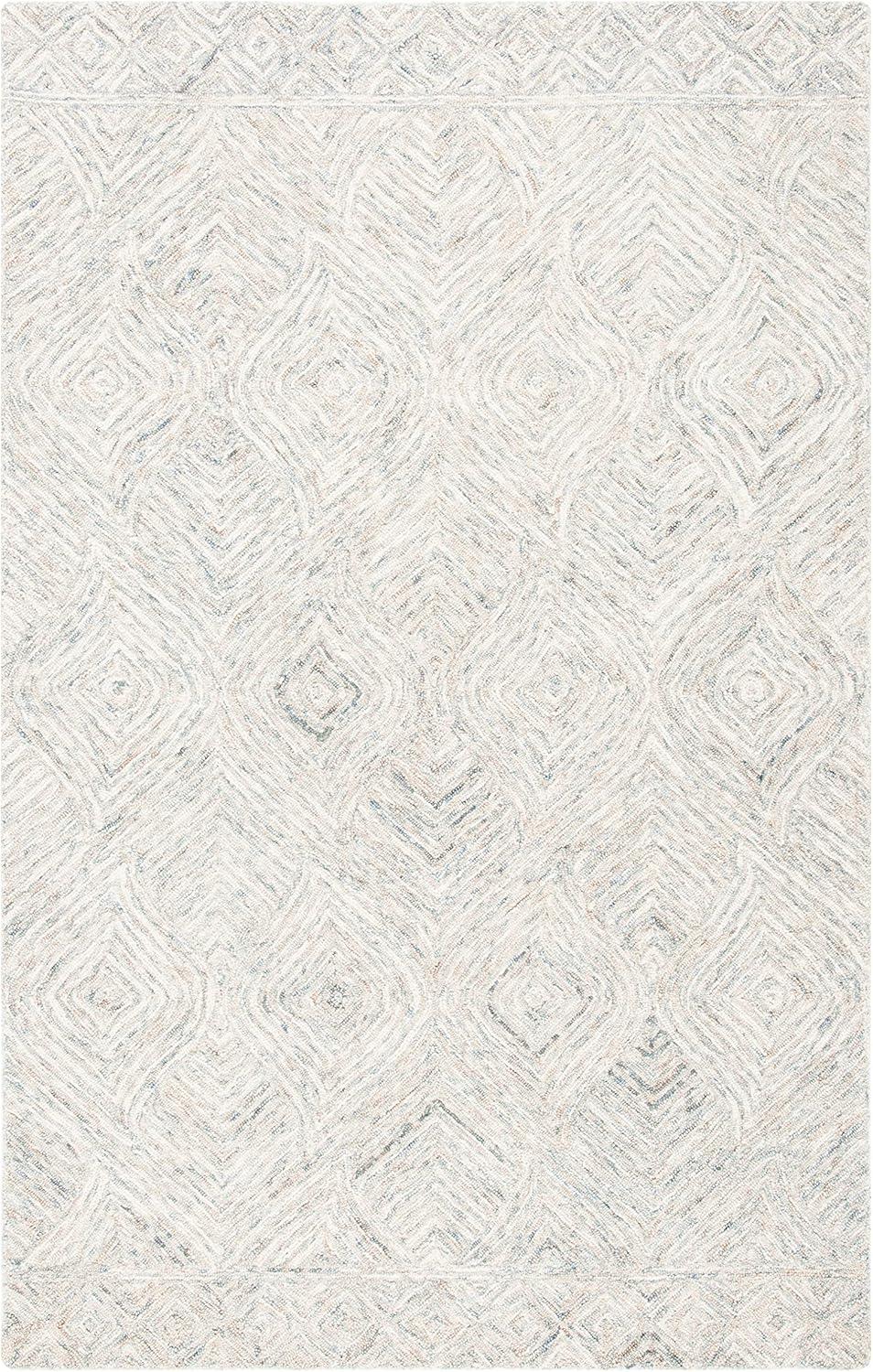 Hand-Tufted Elegance Gray Wool 5' x 8' Rectangular Area Rug