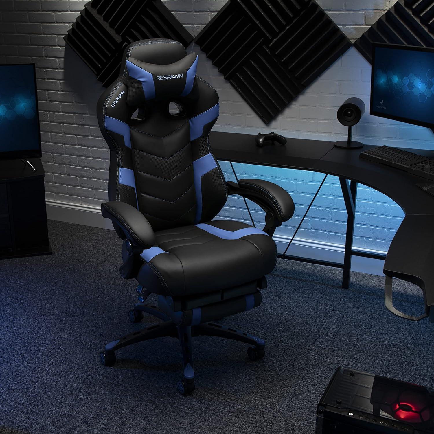 Respawn RESPAWN 110 Pro Gaming Chair - Gaming Chair with Footrest, Reclining Gaming Chair, Video Gaming Computer Desk Chair, Adjustable Desk Chair, Gaming Chairs For Adults With Headrest Pillow