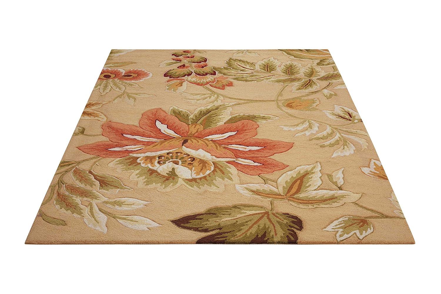 Nourison Fantasy Beige Area Rug FA11 5' x 7'6"