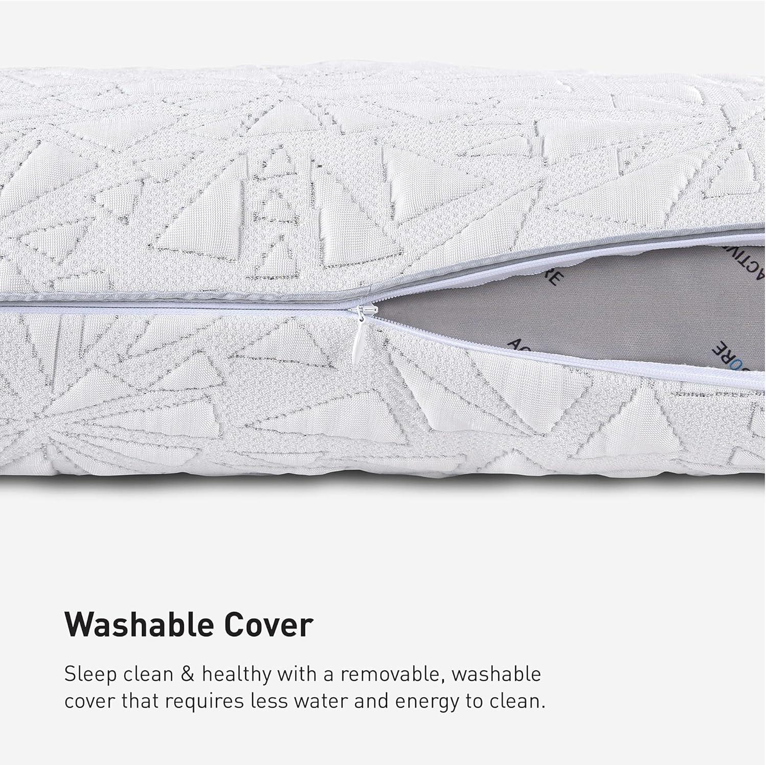 Bedgear Bedgear Storm Cuddle Curve Performance Cooling Pillow for Side Sleepers- Medium Firmness