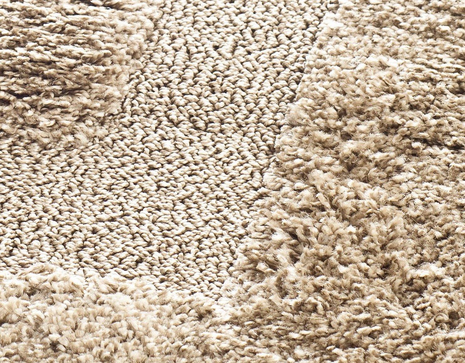 SAFAVIEH Florida Mason Bordered Shag Area Rug, Beige, 8'6" x 12'