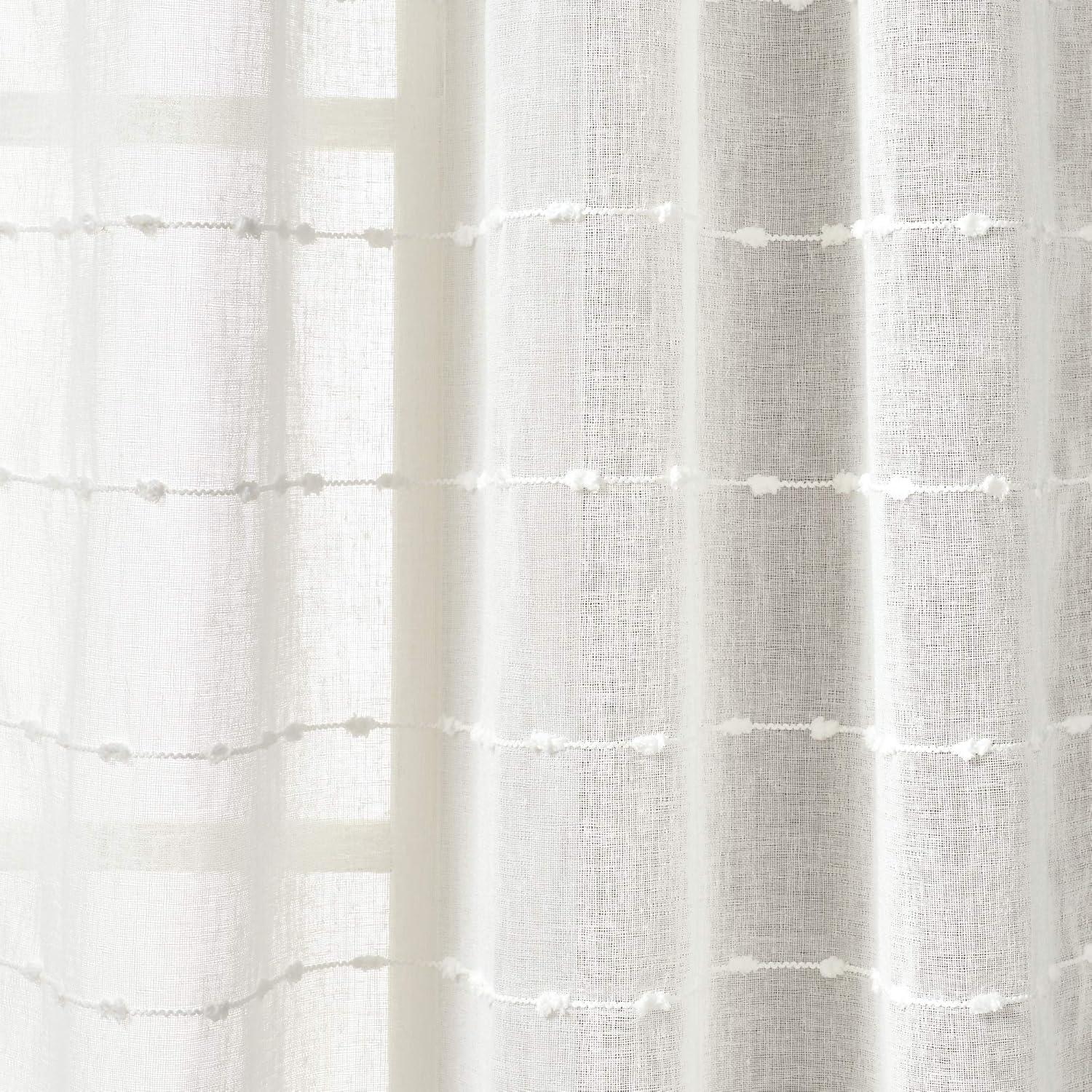 Lush Decor Solid Sheer Curtain Panels (Set of 2)