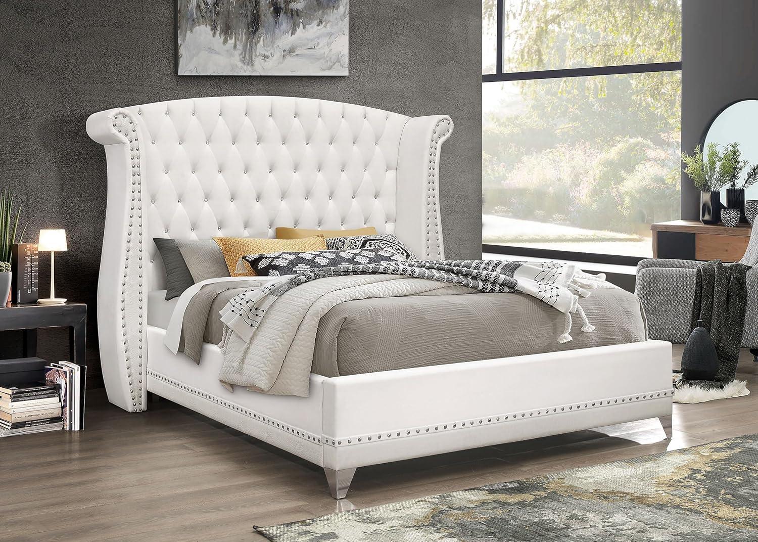 Barzini Upholstered Wingback Bed