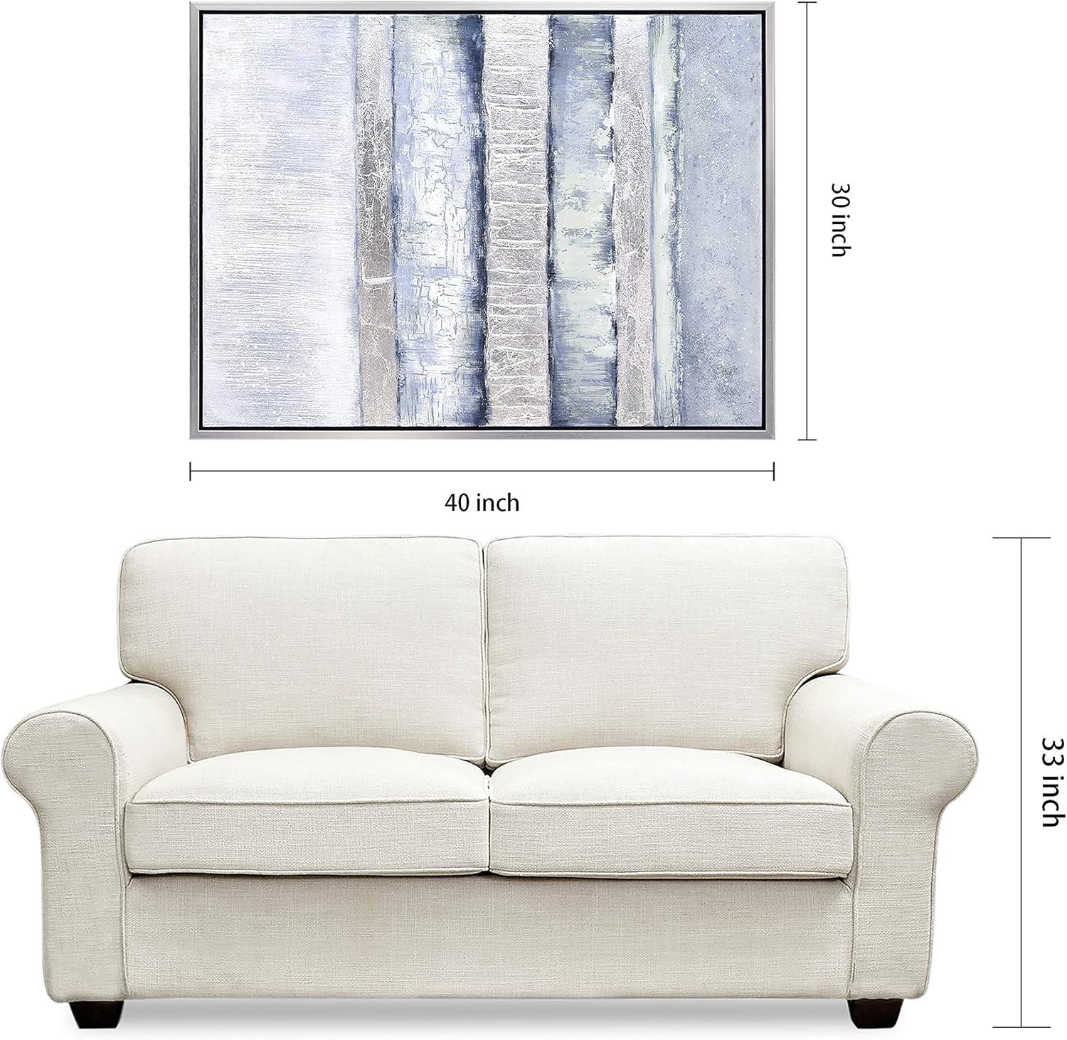 Empire Art Direct Winter Steps Textured Metallic Hand Painted Framed Wall Art, 30" x 40" x 1.5", Ready to hang