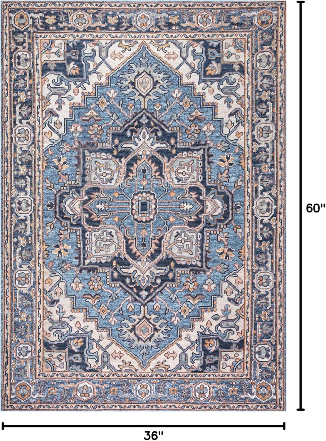 Cirali Ornate Large Medallion Washable Area Rug - JONATHAN Y