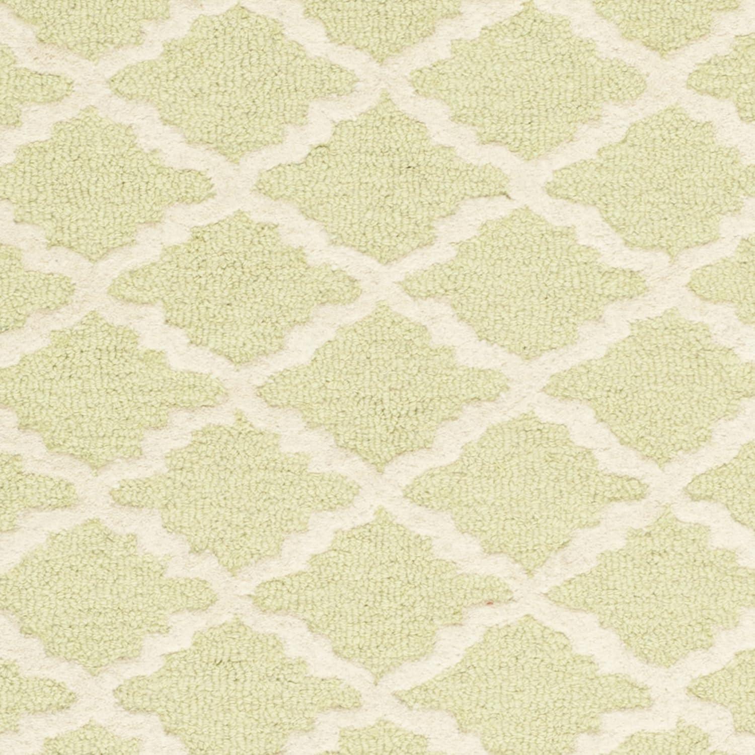 SAFAVIEH Cambridge Karen Geometric Wool Area Rug, Light Green/Ivory, 4' x 6'