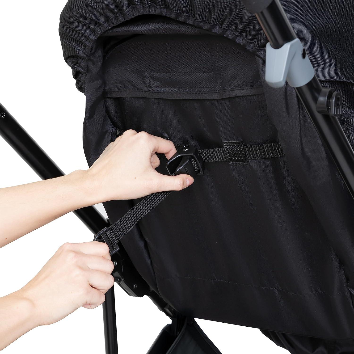 Black and Gray Modular Bassinet Stroller Travel System
