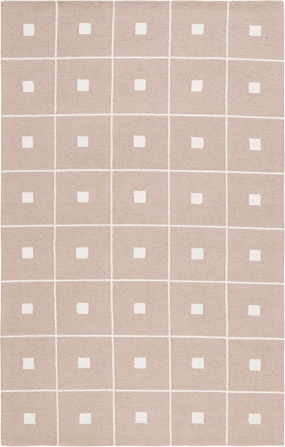 Martha Stewart 300 Hand Tufted 85% Wool And 15% Cotton With Latex Geometric Rug