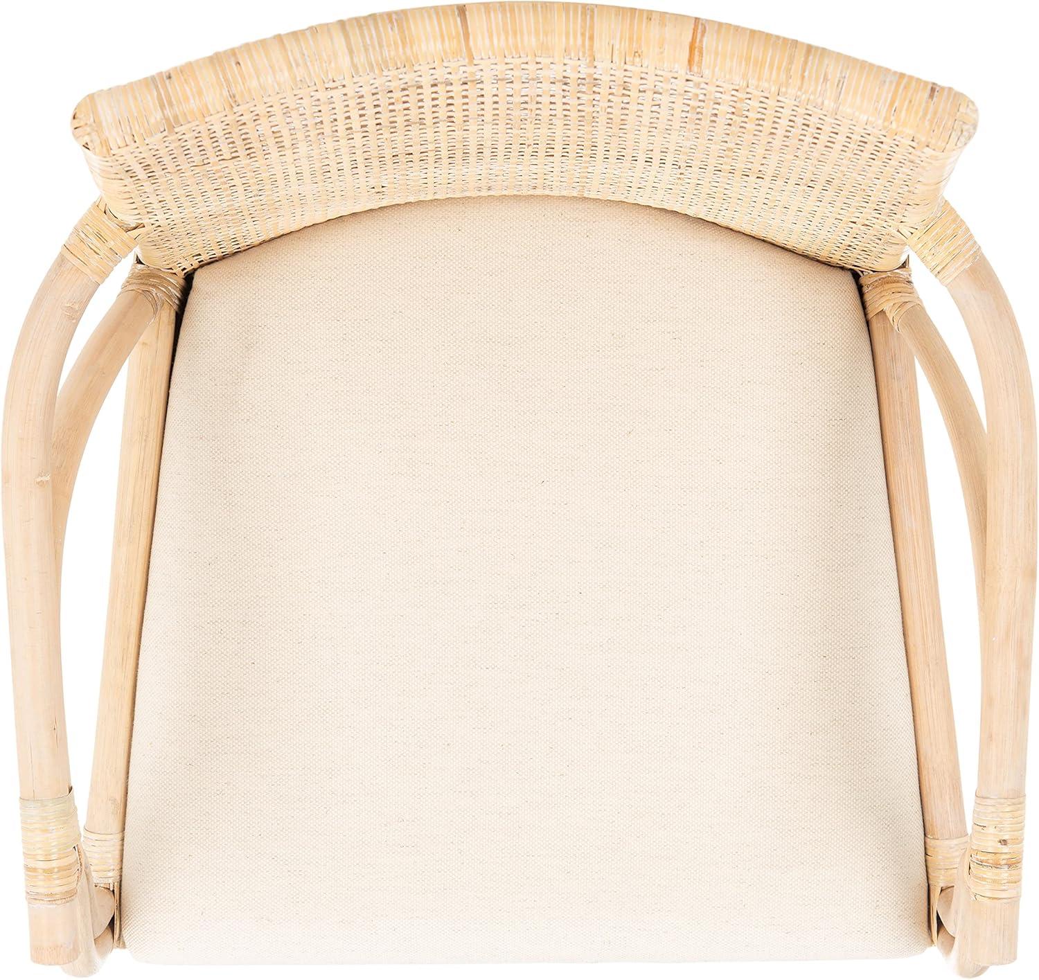 Gianni Arm Chair - Natural/White Washed - Safavieh