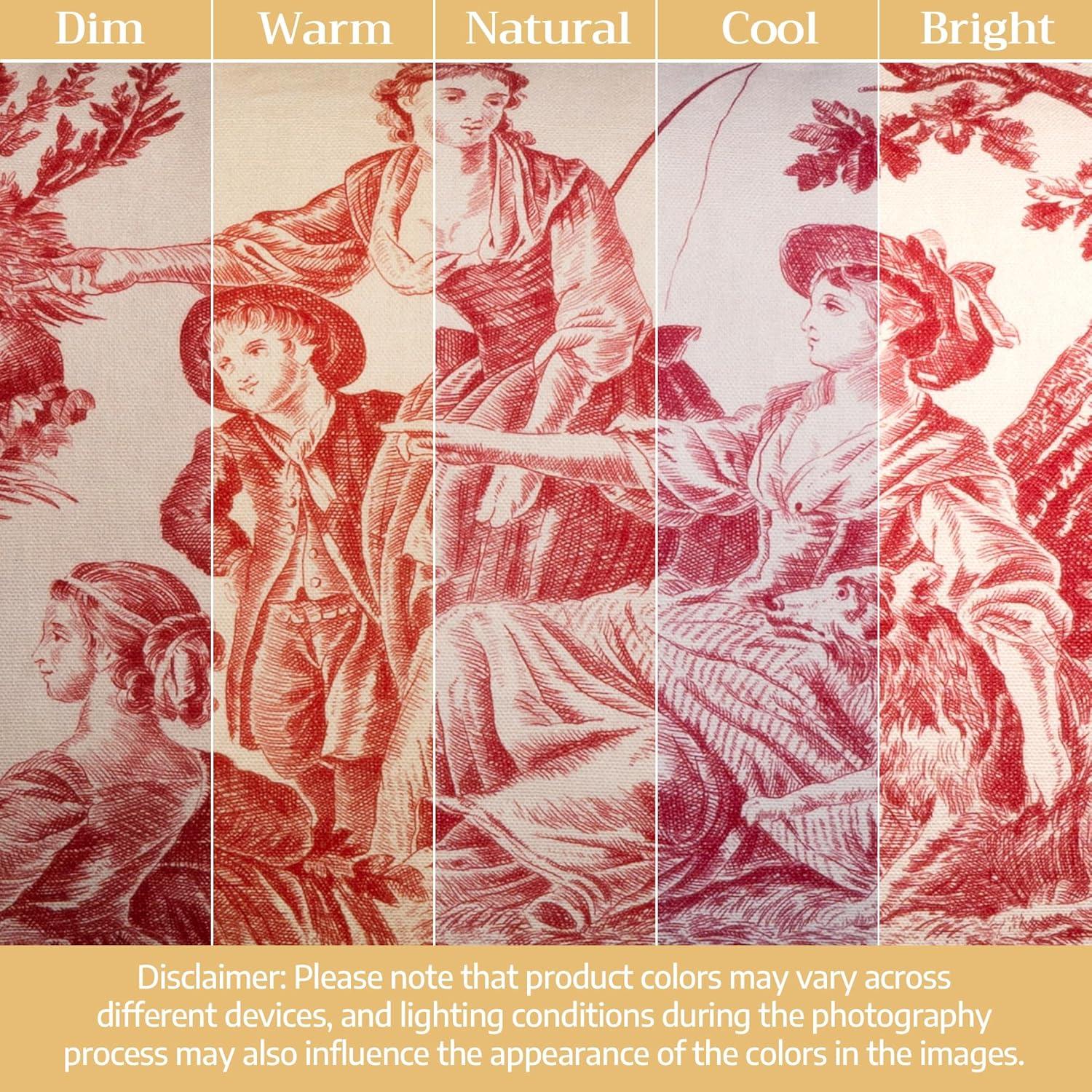 Maison d' Hermine Decorative Pillow Covers 18 x 18 Inch Square 100% Cotton Throw pillow Covers with invisible Zipper Cushion Case for Living Room Couch, Chair, Sofas, Bedroom, Home (Calais - Cardinal)