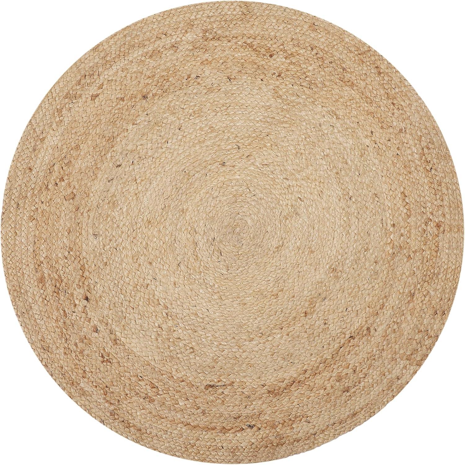 Natural Fiber NF801 Hand Woven Indoor Area Rug - Natural/Natural - 3' Round - Safavieh