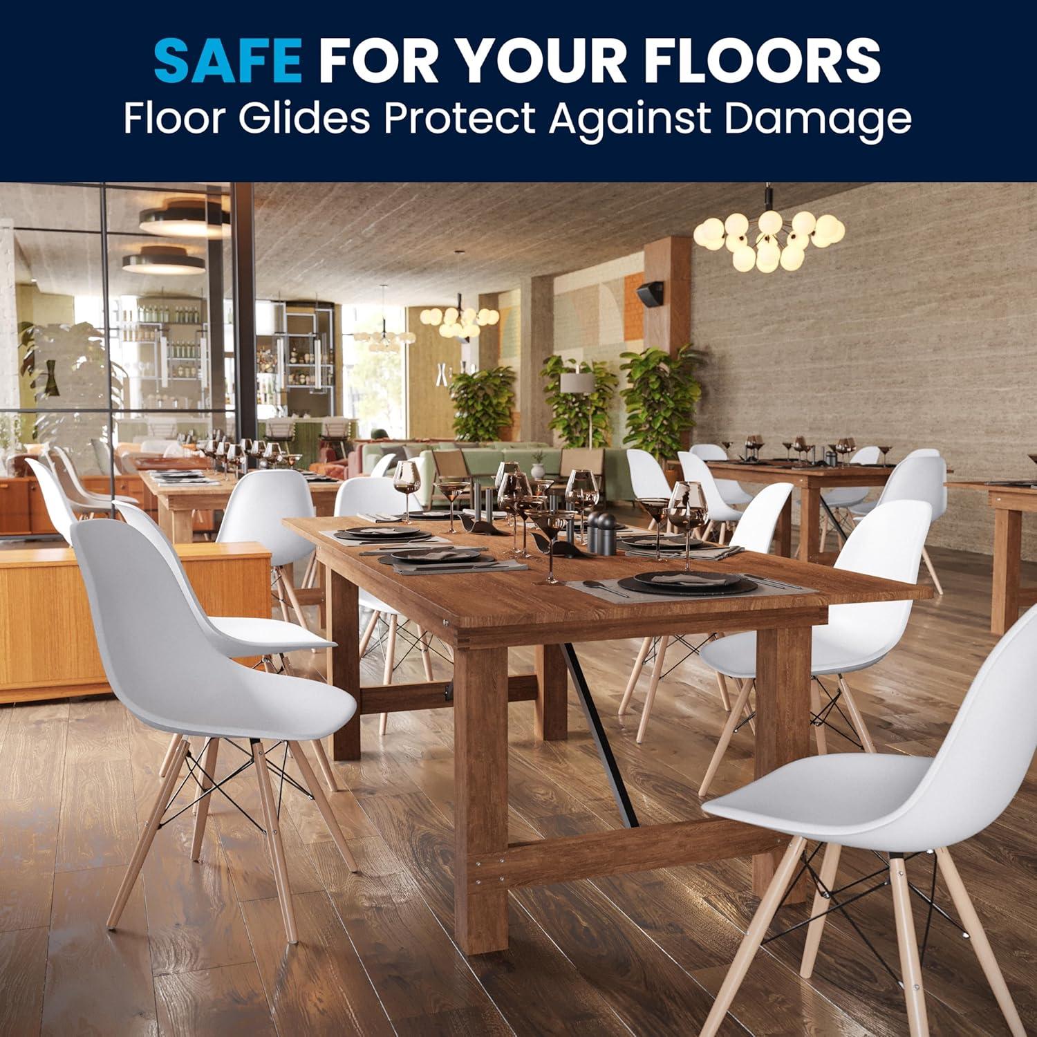 Flash Furniture Chair with Wooden Legs for Versatile Kitchen, Dining Room, Living Room, Library or Desk Use (Set of 2)