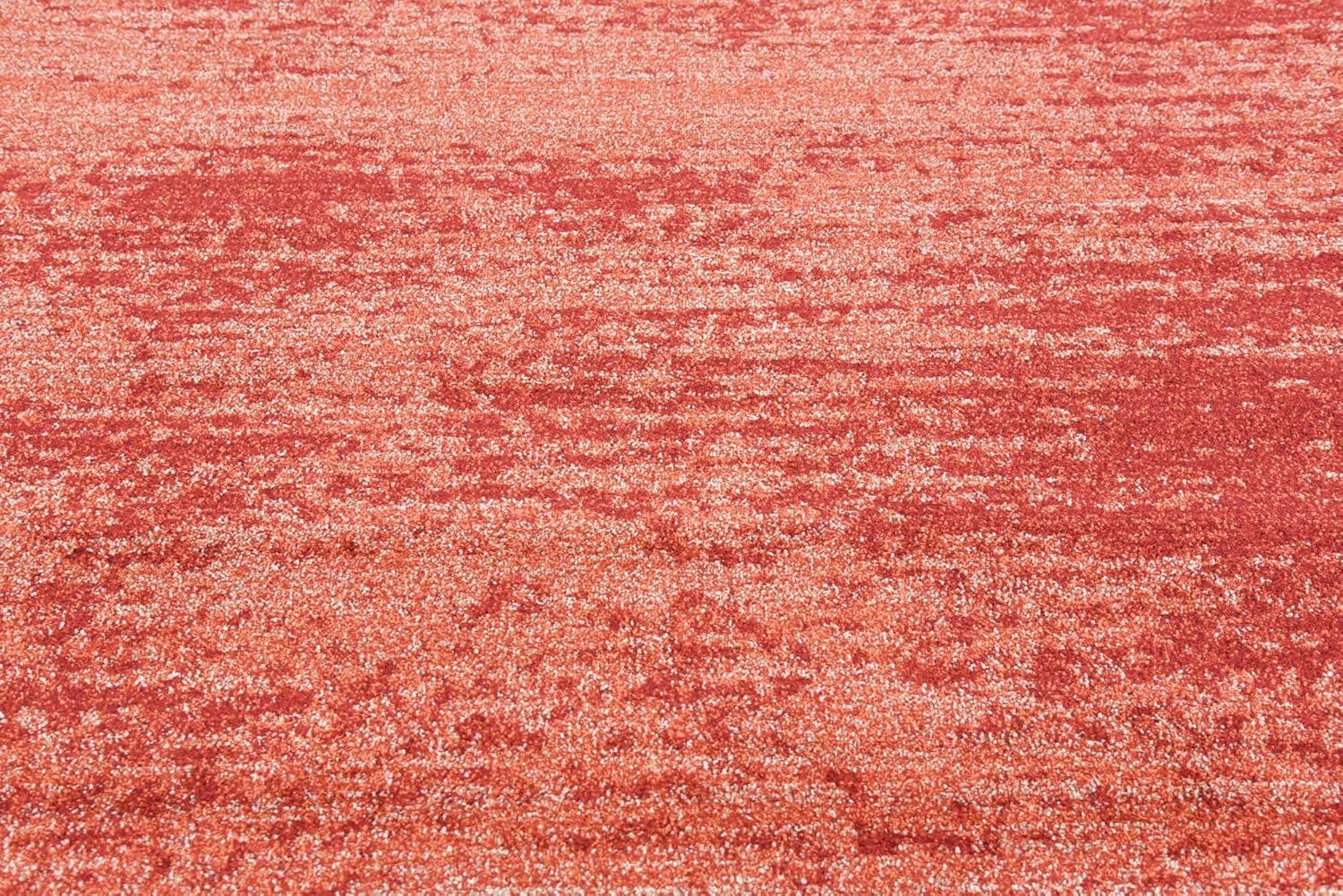 Unique Loom Lucille Del Mar 8 x 8 (ft) Loomed Polypropylene Terracotta/Red Square Indoor Distressed/Overdyed Area rug