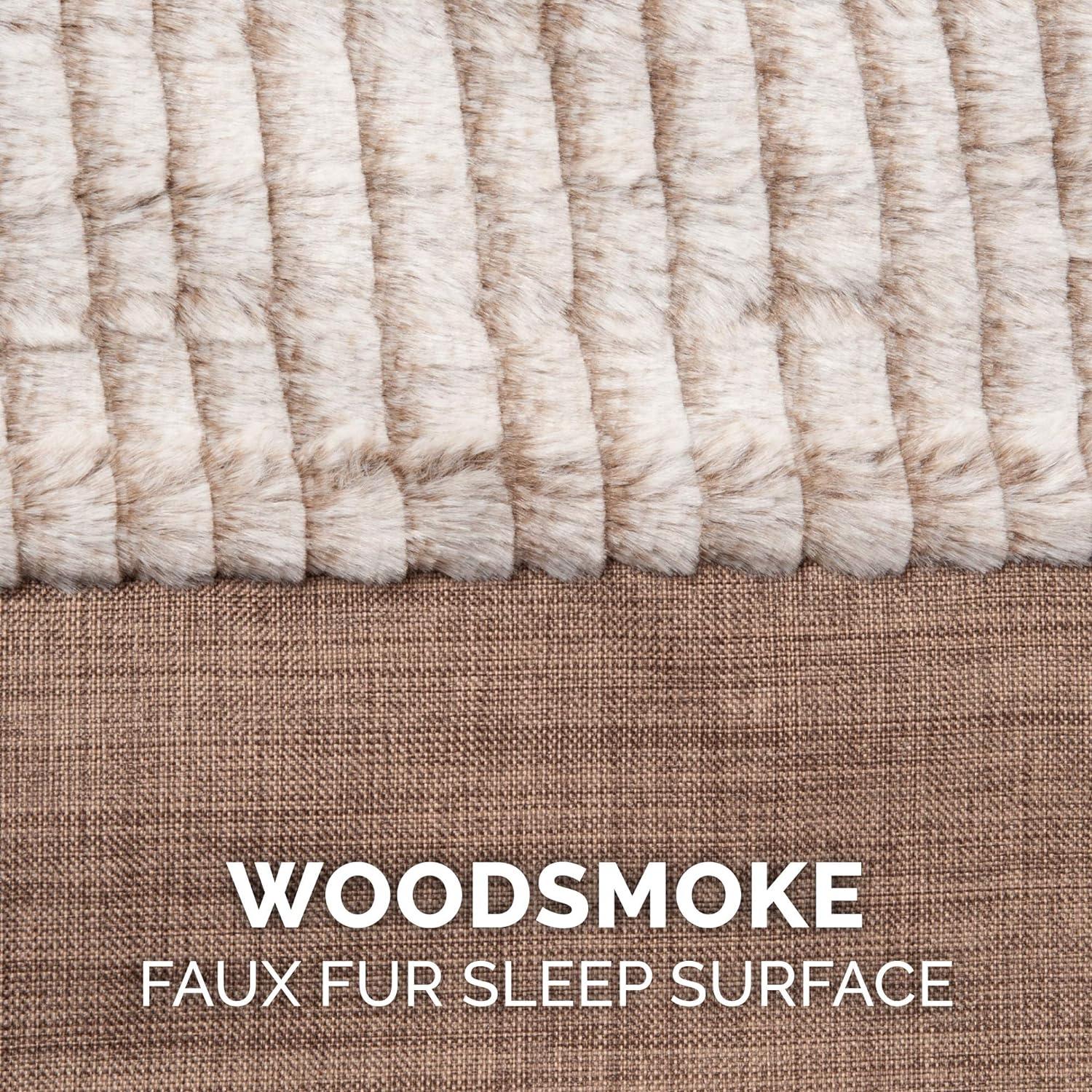 Luxe Fur & Performance Linen Sofa Bed
