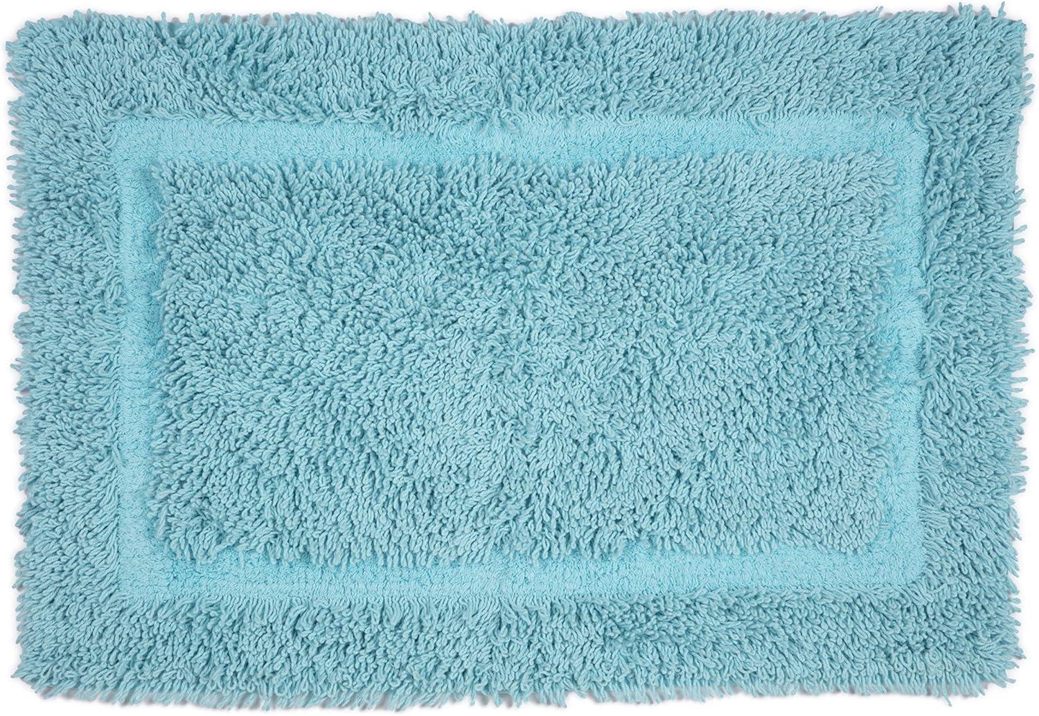 Island Blue 20" x 30" Ringspun Cotton Bath Rug