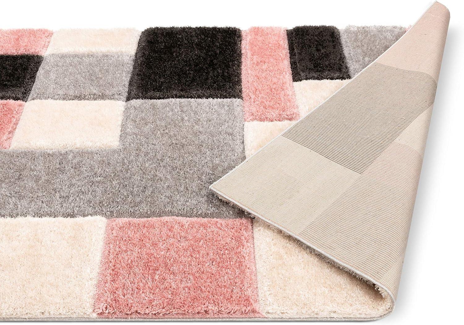 San Francisco Geometric Blush/Cream/Black Area Rug