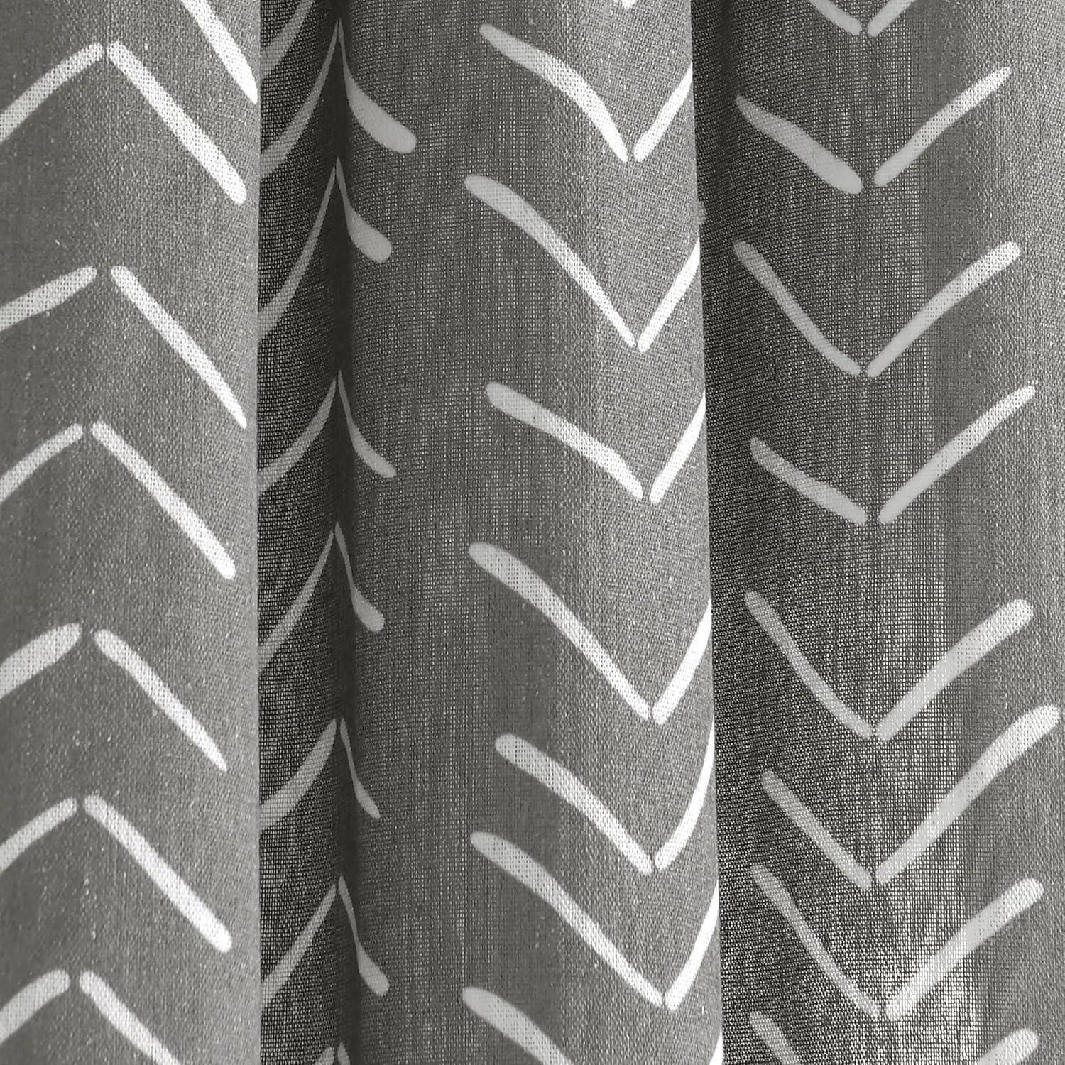 Lush Decor Chevron Shower Curtain
