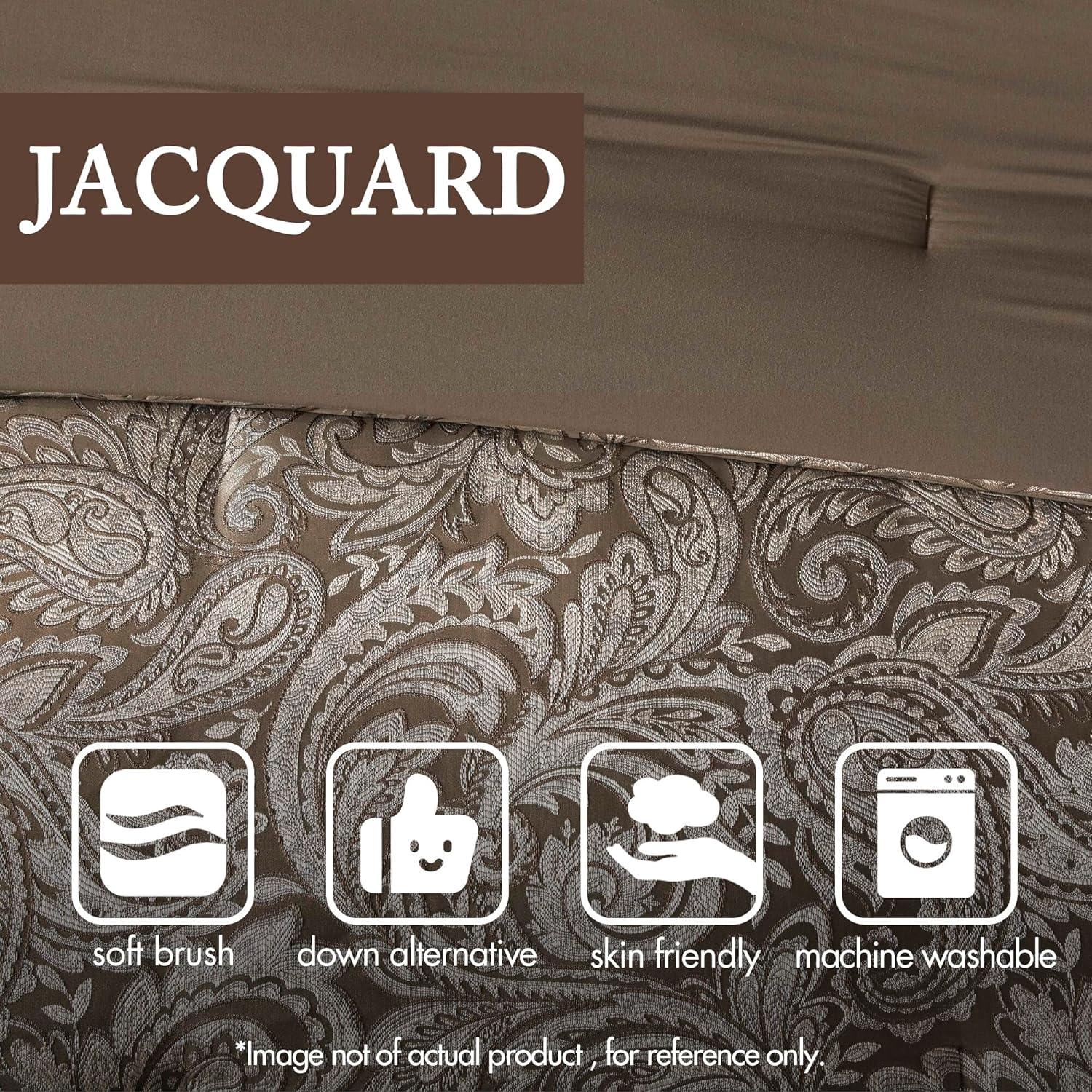 12pc Full Whitman Jacquard Comforter Set Blue - Madison Park: Luxury Bedding Ensemble with Sheets & Shams