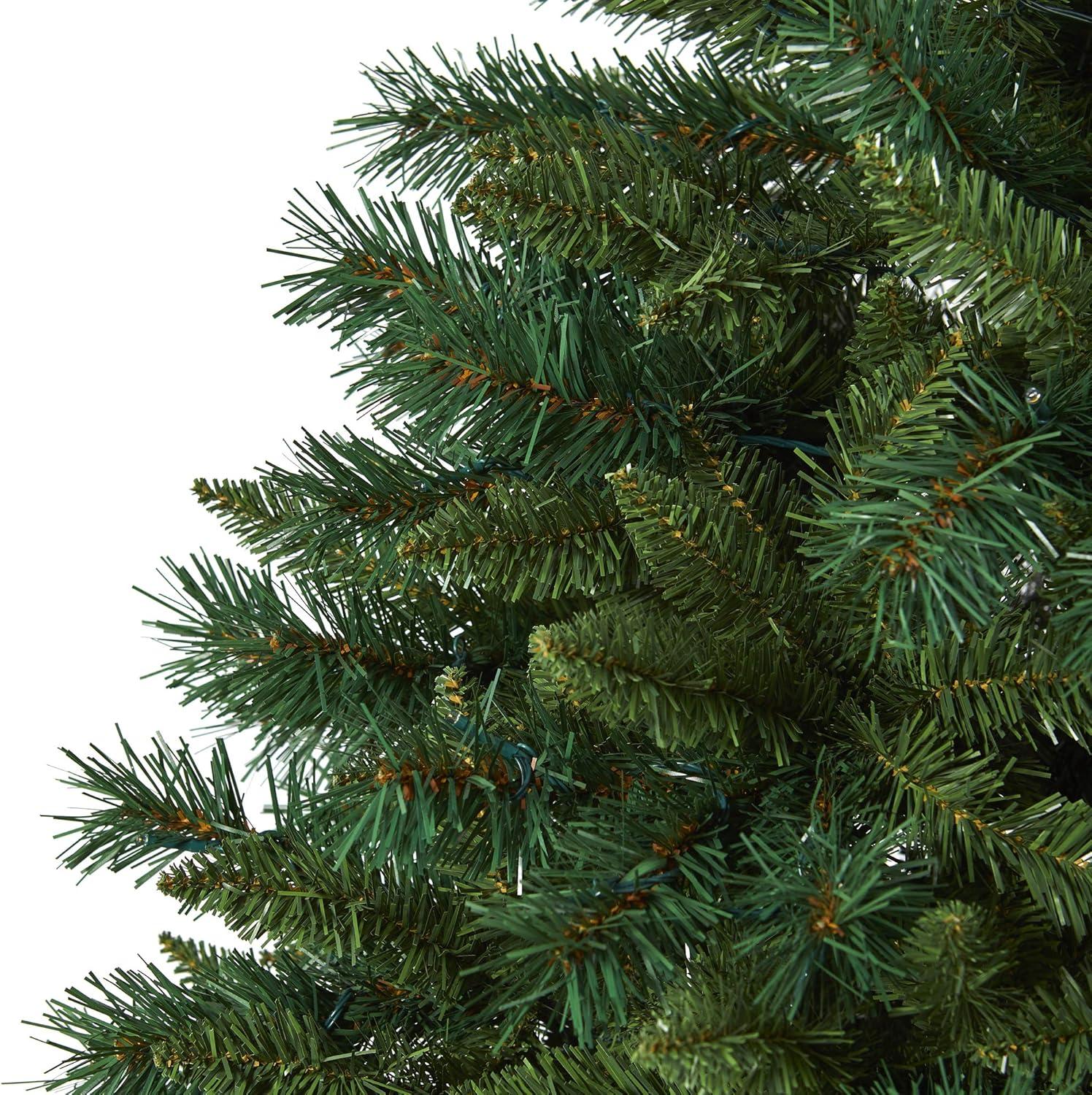 Nearly Natural 6' Rocky Mountain Mixed Pine Prelit LED Artificial Christmas Tree