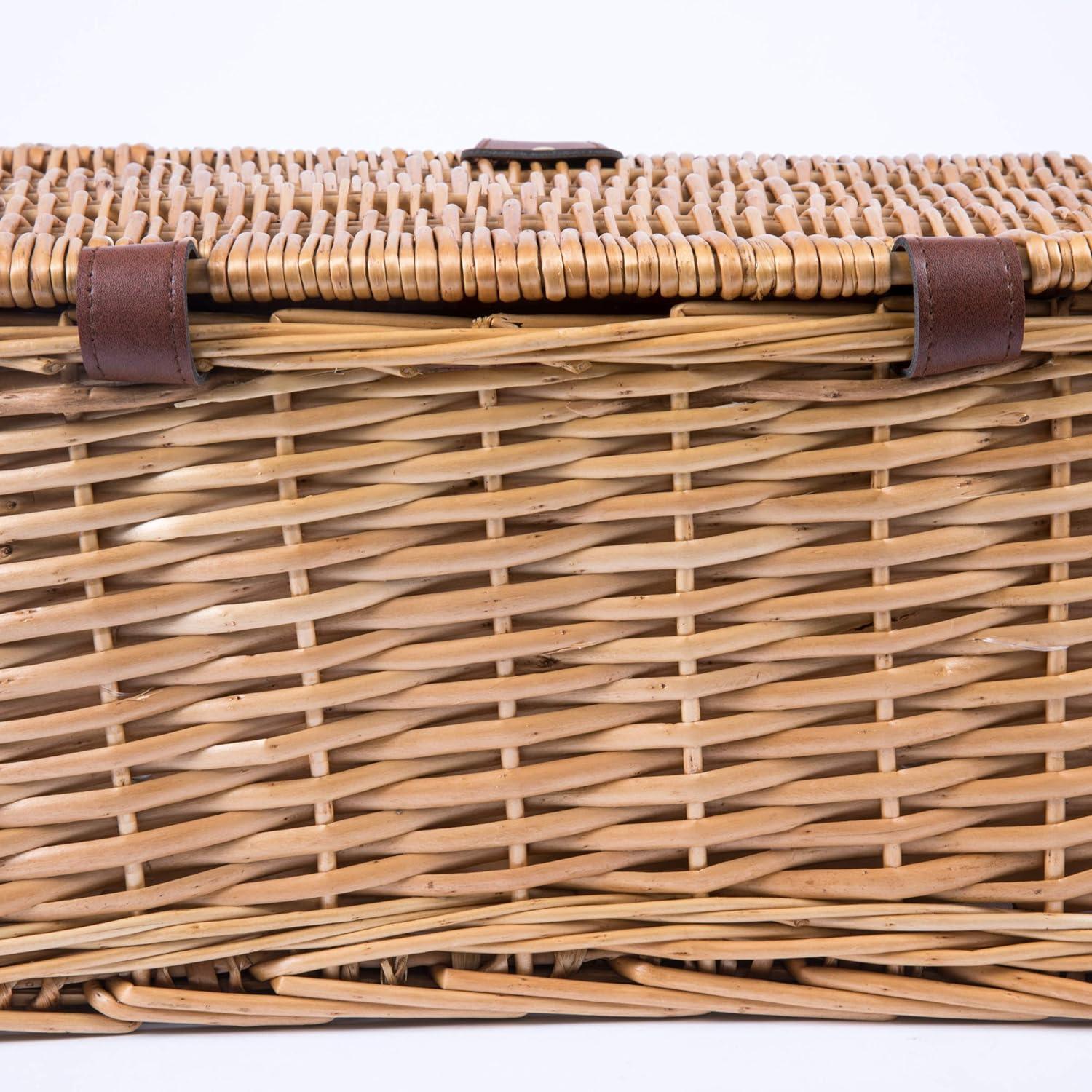 Picnic Time Catalina Wicker Picnic Basket with Picnic