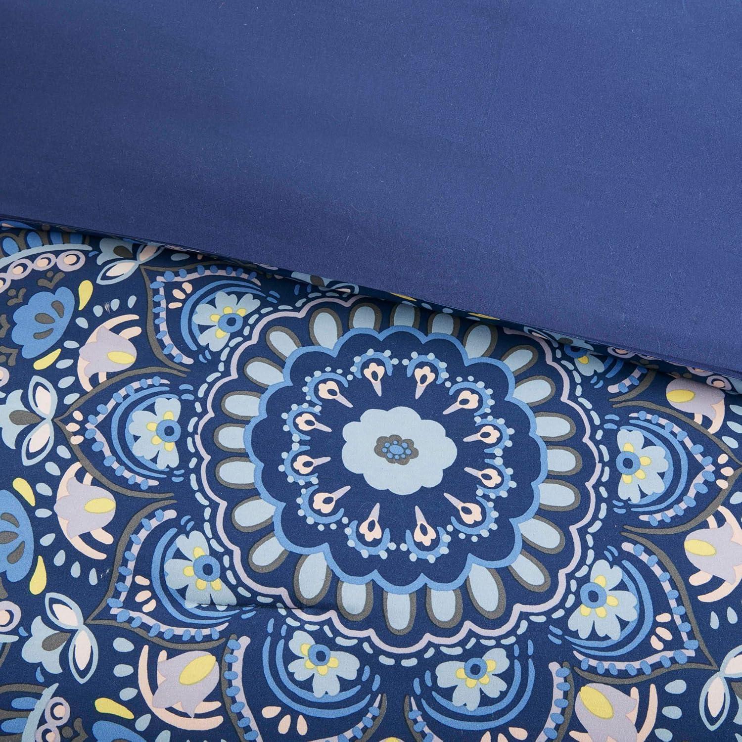 Regency Heights Queen Size Comforter Set, 9-Piece Bed in a Bag Queen, Navy Blue Bedding Comforter Set with Comforter, Flat Sheets, Fitted Sheets with Side Pockets