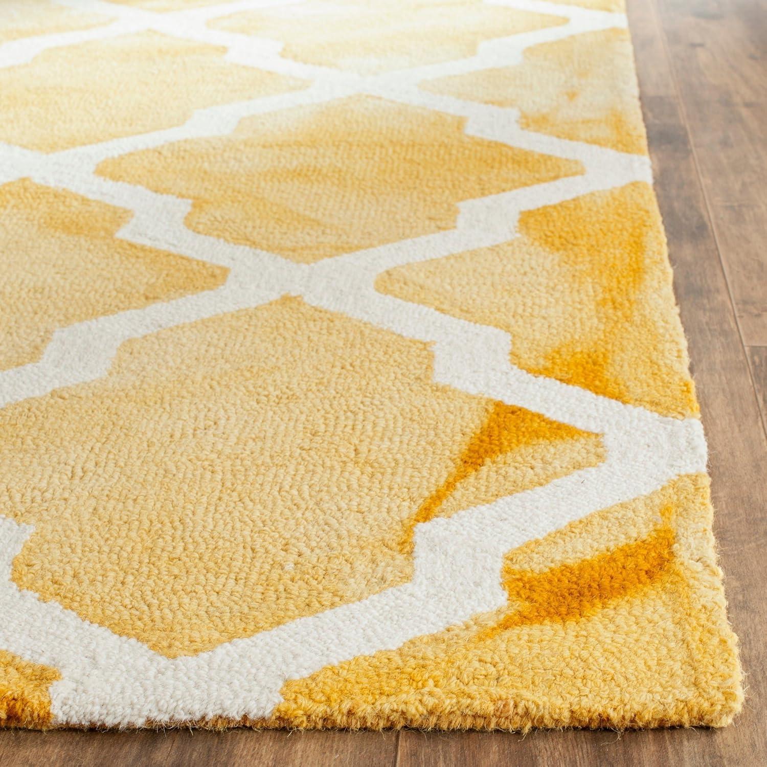 Dip Dye DDY540 Hand Tufted Indoor Area Rug - Gold/Ivory - 8'x10' - Safavieh