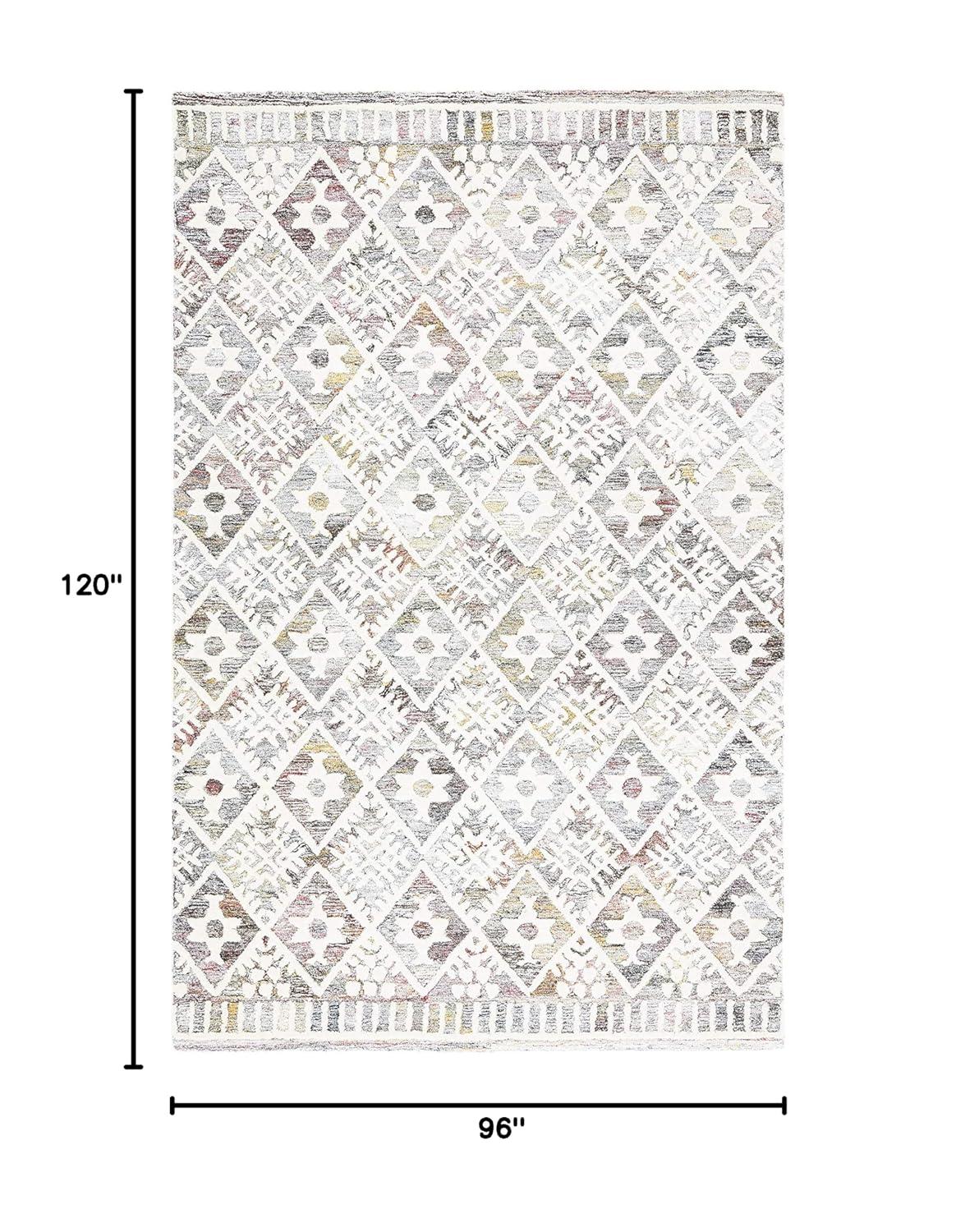 Roslyn ROS803 Hand Tufted Area Rug - Red/Ivory - 8'x10' - Safavieh.